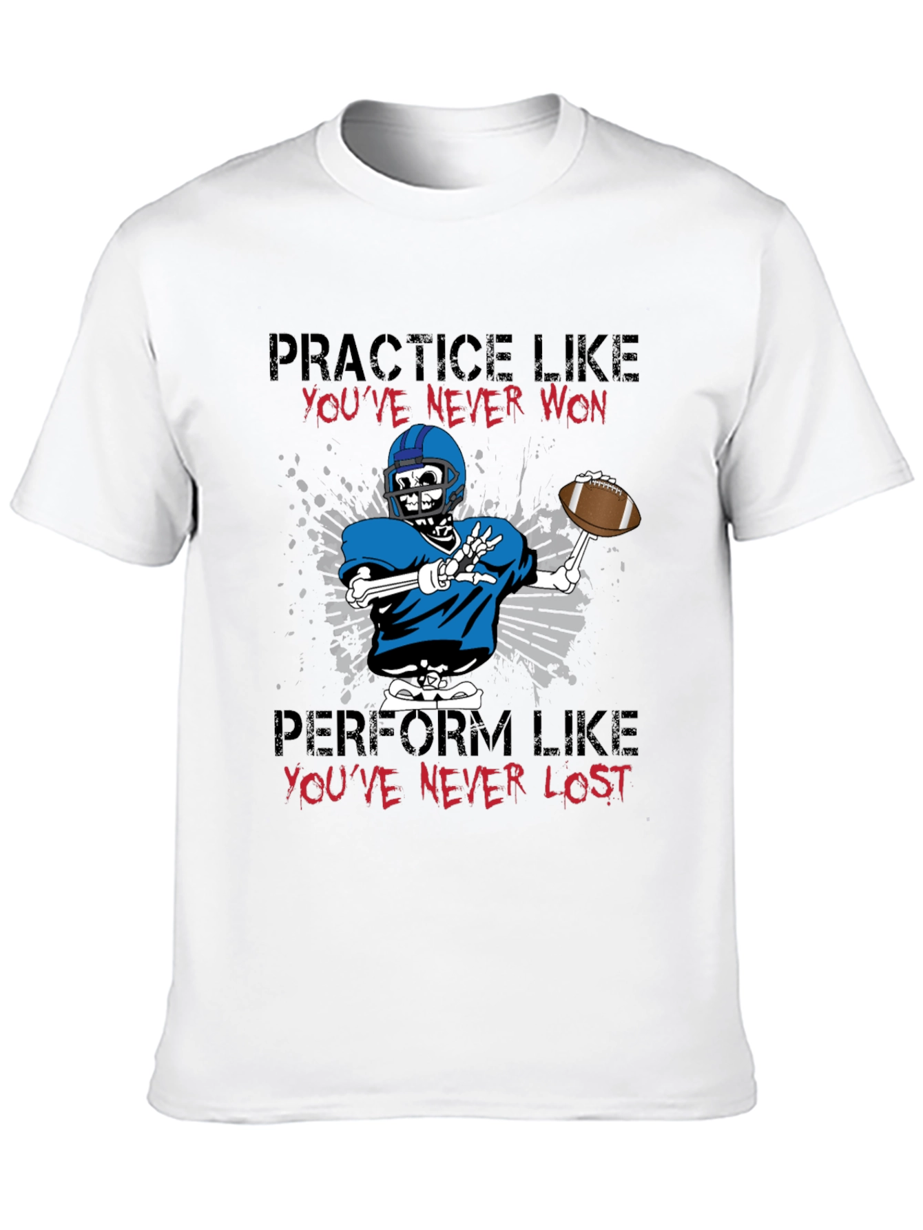 Football Skeleton Graphic T-Shirt