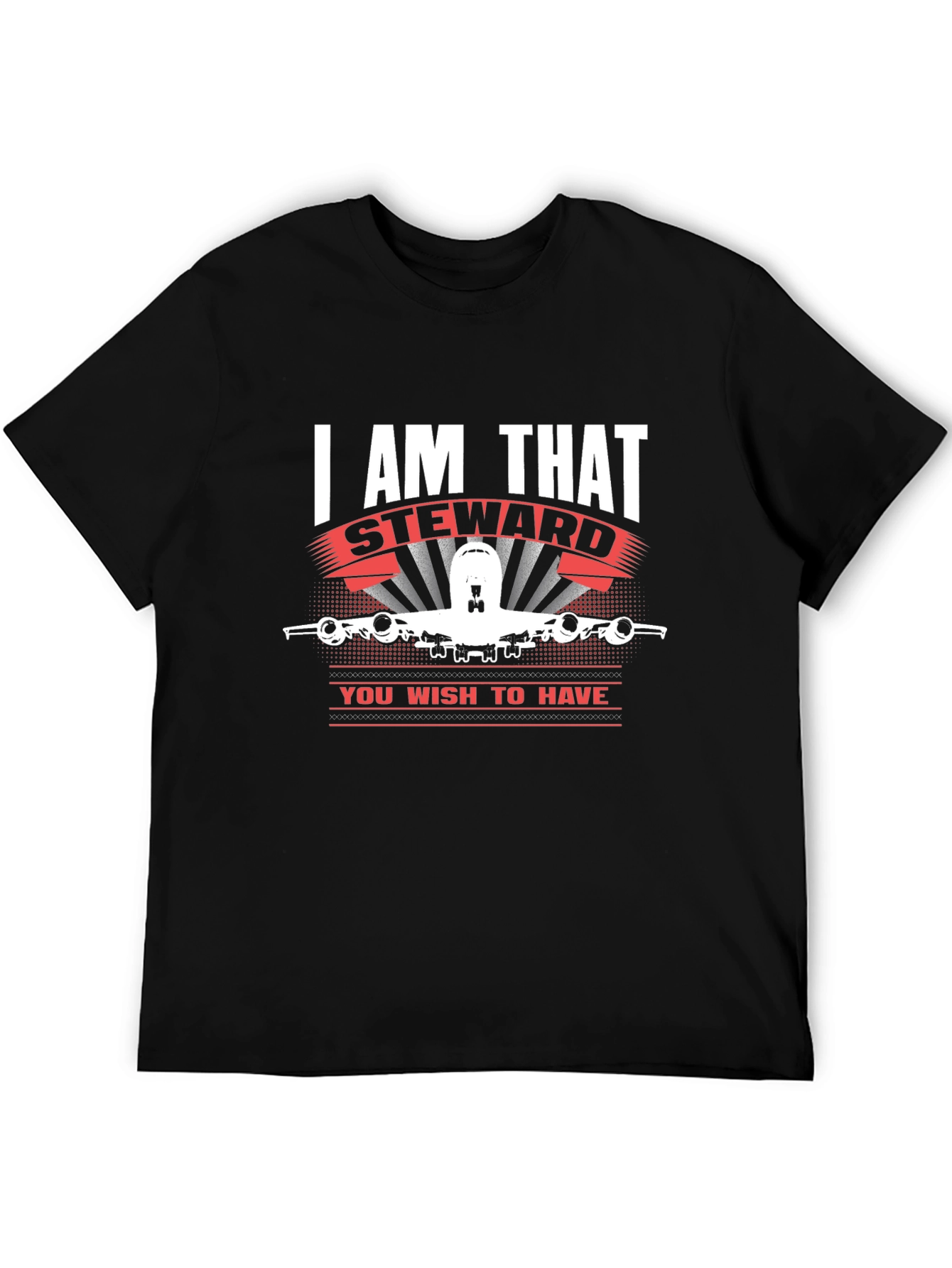 I AM THAT Steward T-Shirt Airplane Design