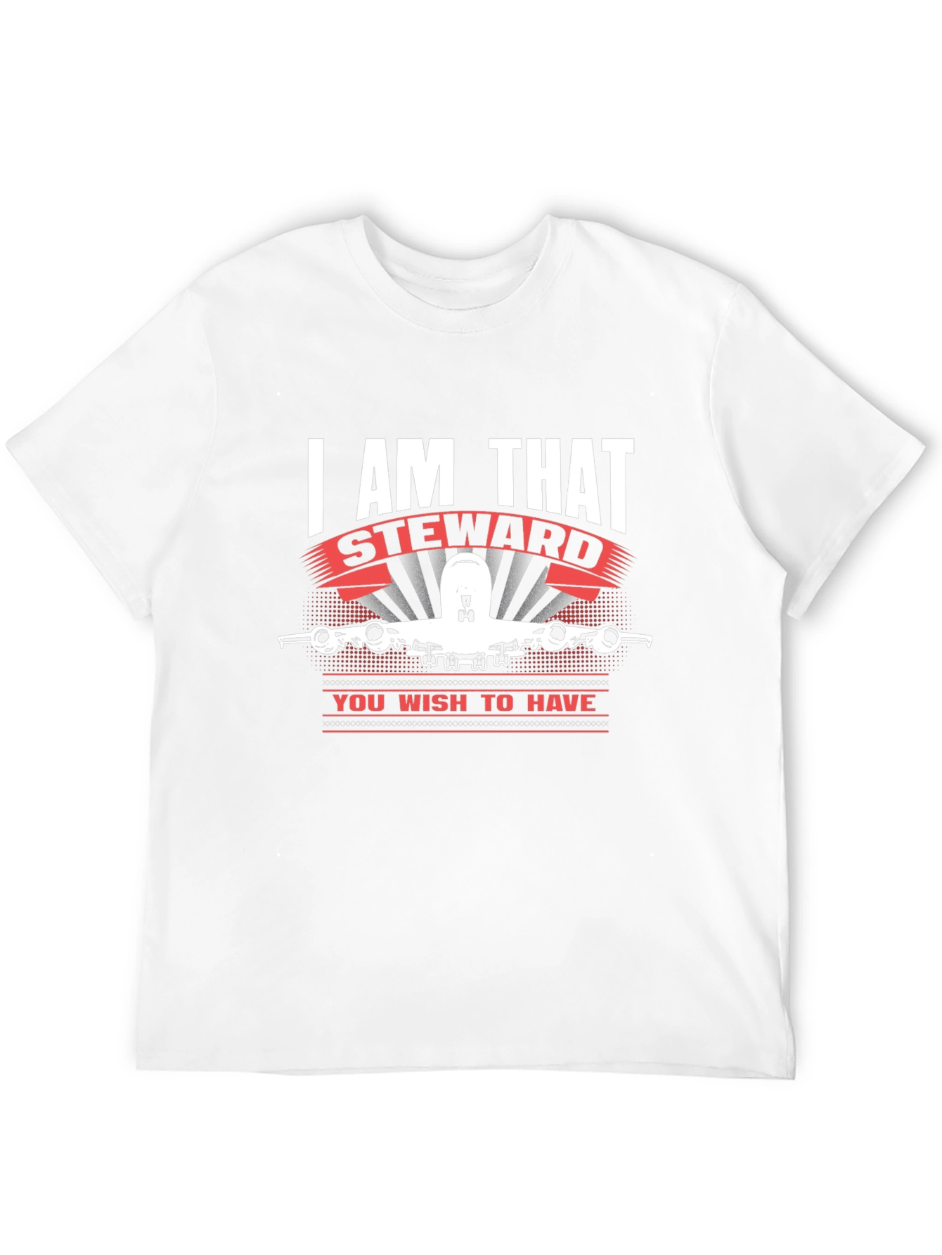 I AM THAT Steward T-Shirt Airplane Design