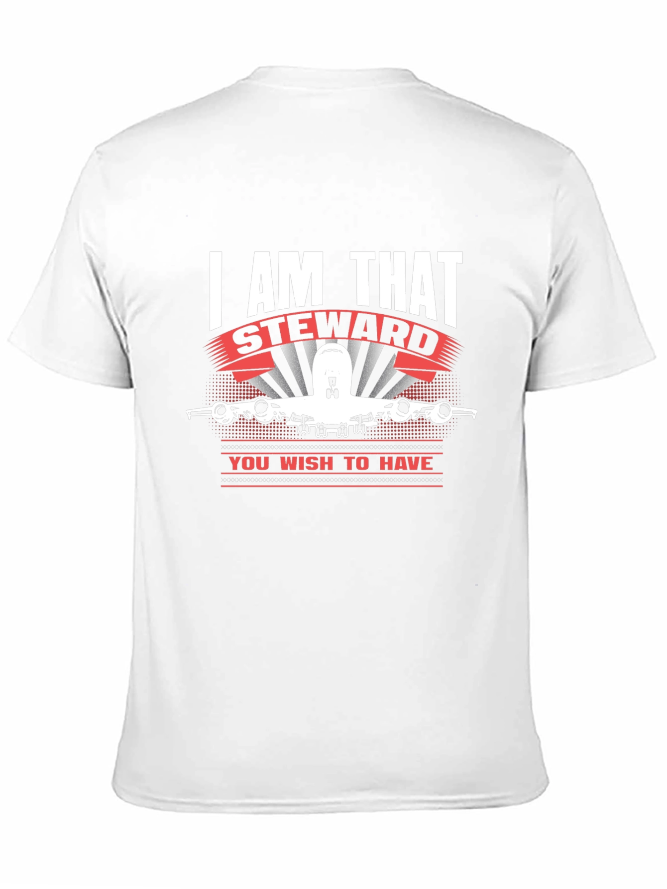 I AM THAT Steward T-Shirt Airplane Design