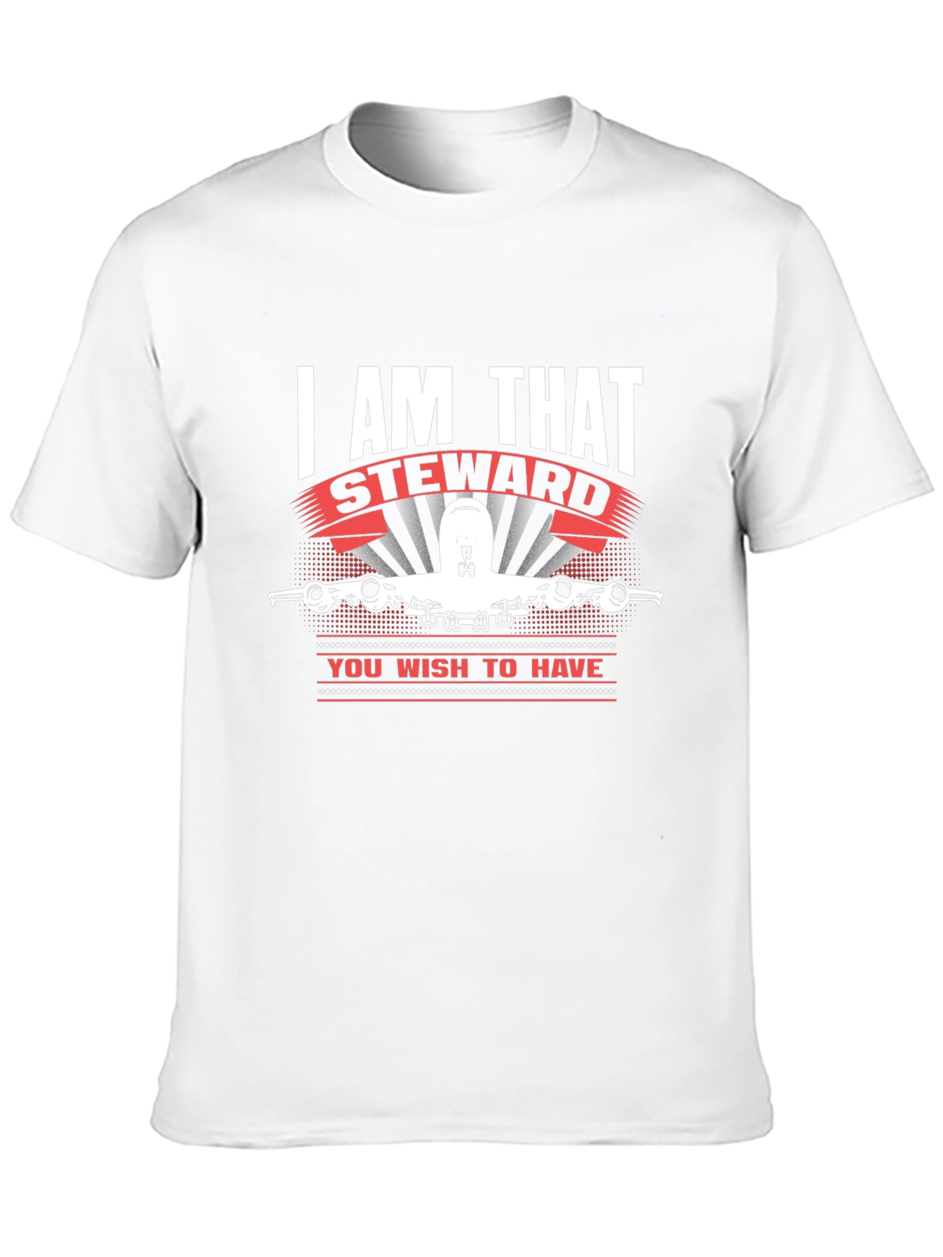 I AM THAT Steward T-Shirt Airplane Design