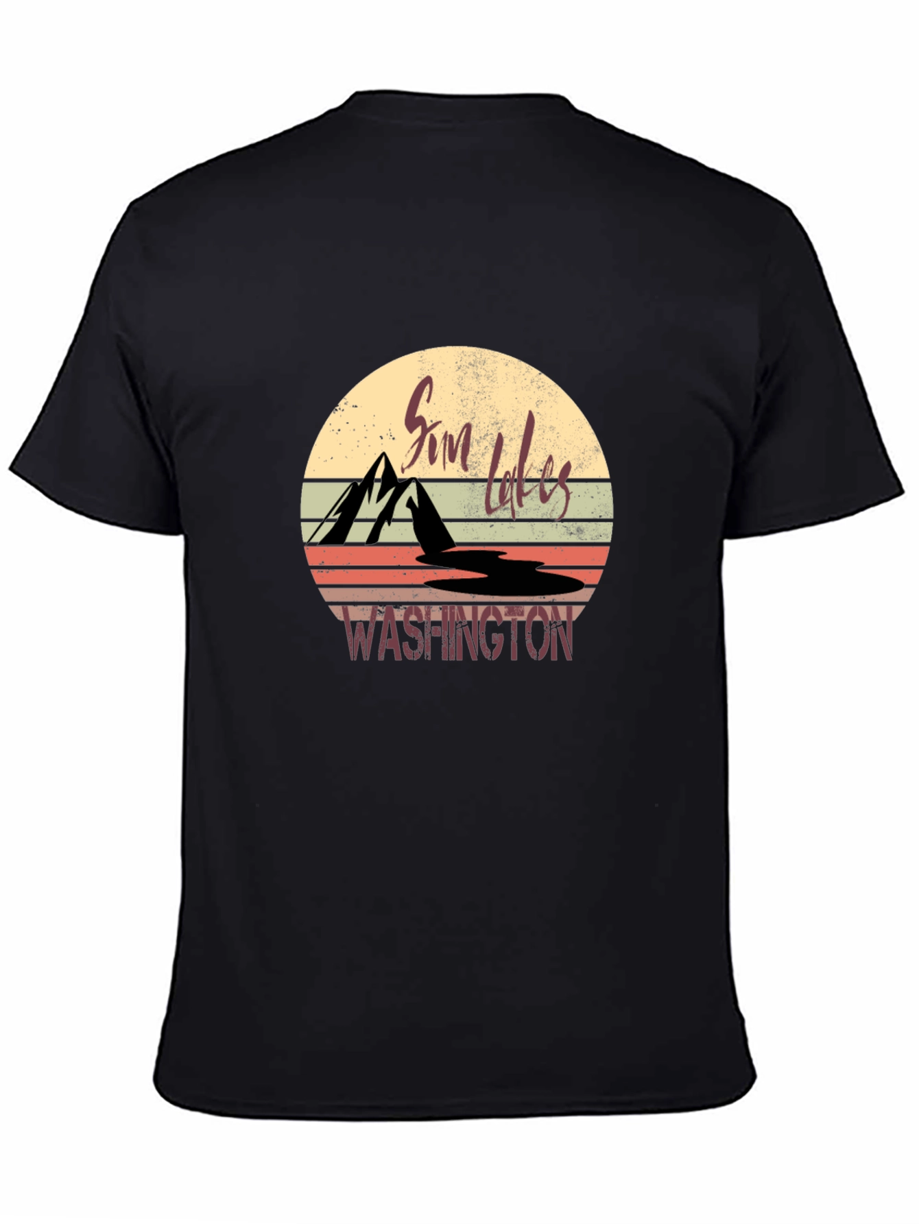 Sim Lakes Washington Retro Graphic T-Shirt