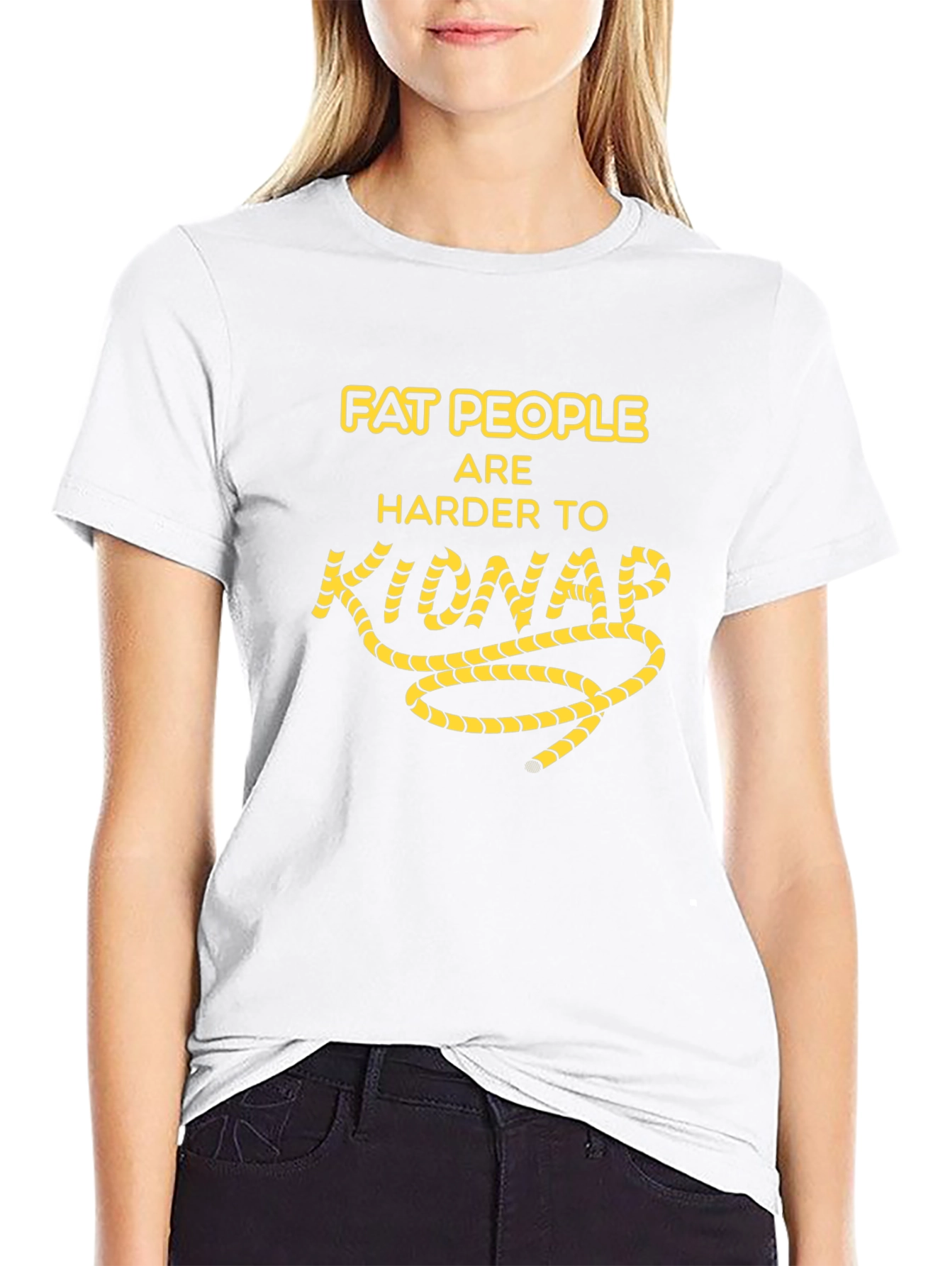 Funny Fat People Kidnap Humor Graphic T-Shirt