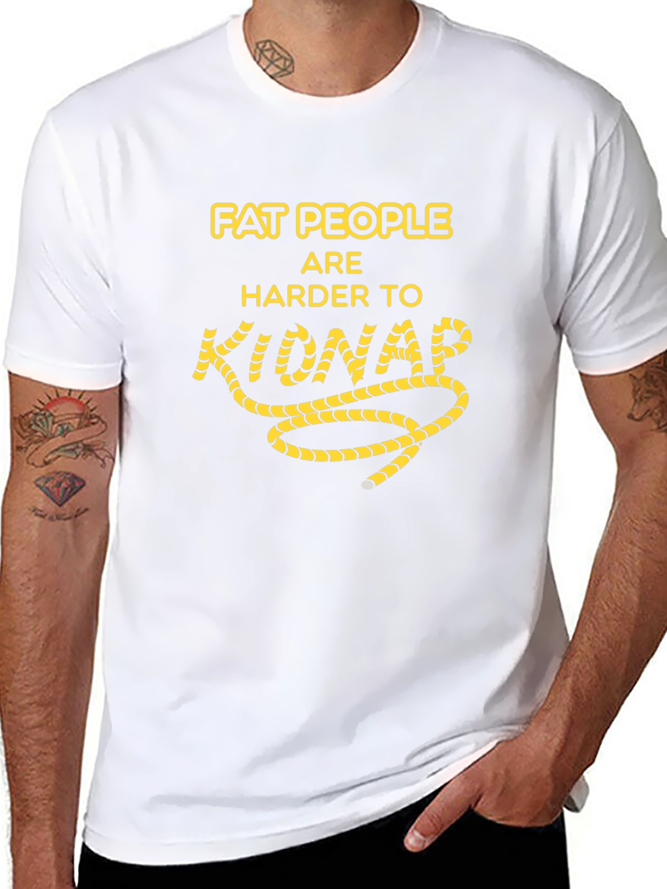Funny Fat People Kidnap Humor Graphic T-Shirt