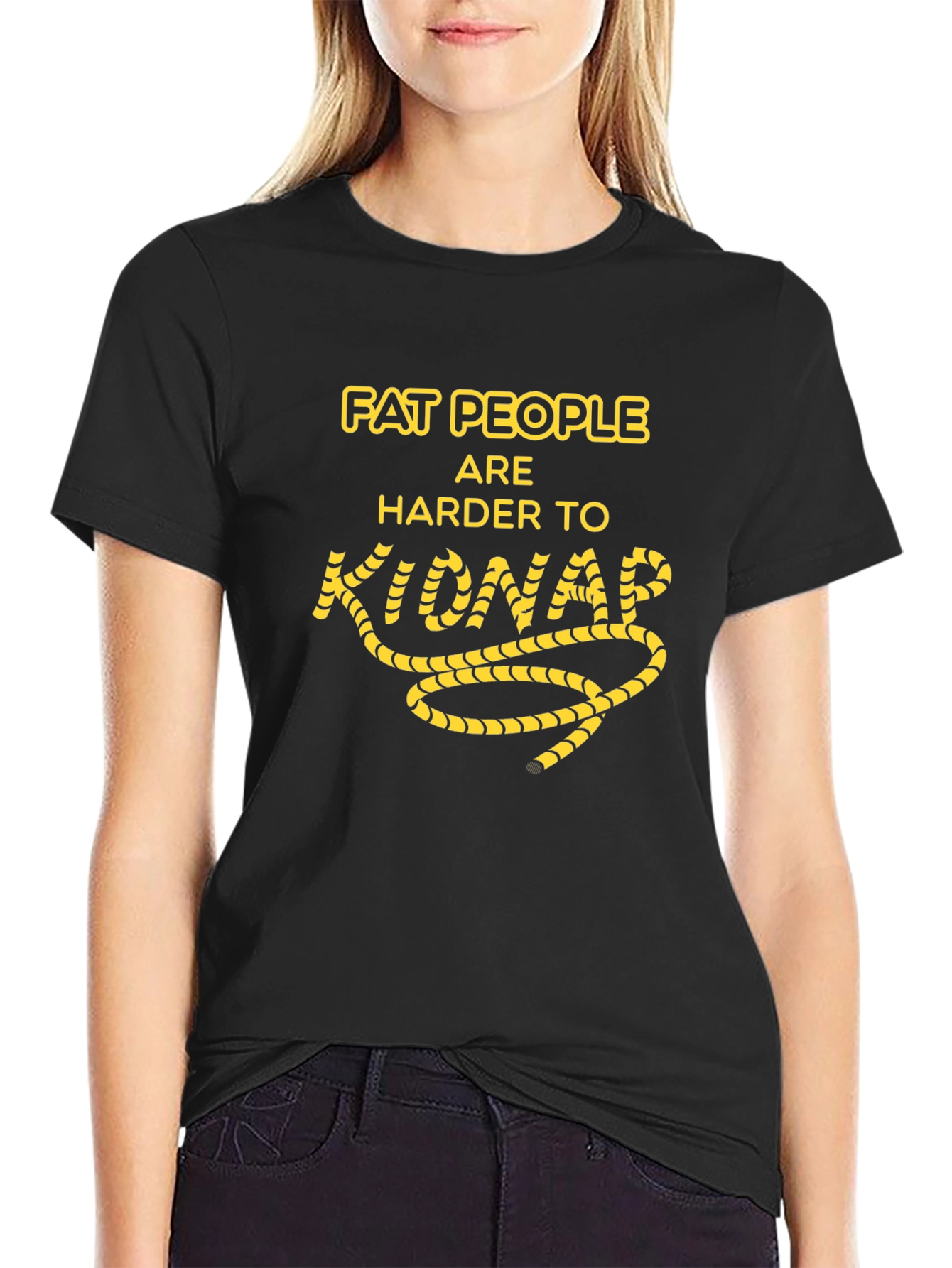 Funny Fat People Kidnap Humor Graphic T-Shirt