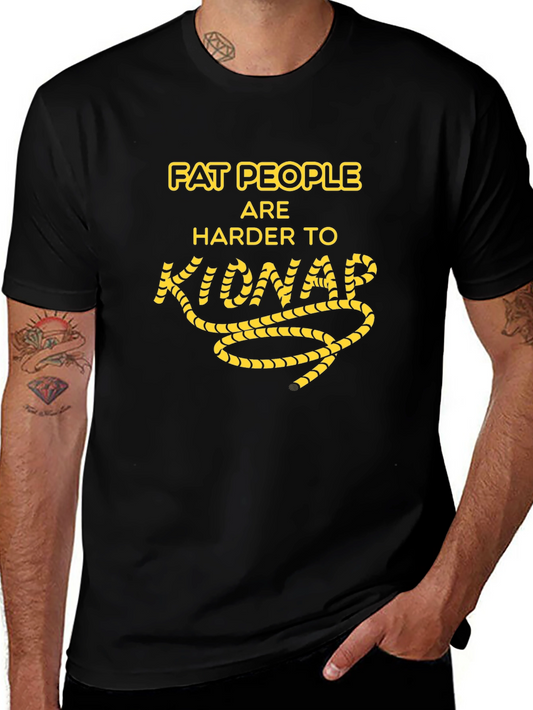 Funny Fat People Kidnap Humor Graphic T-Shirt