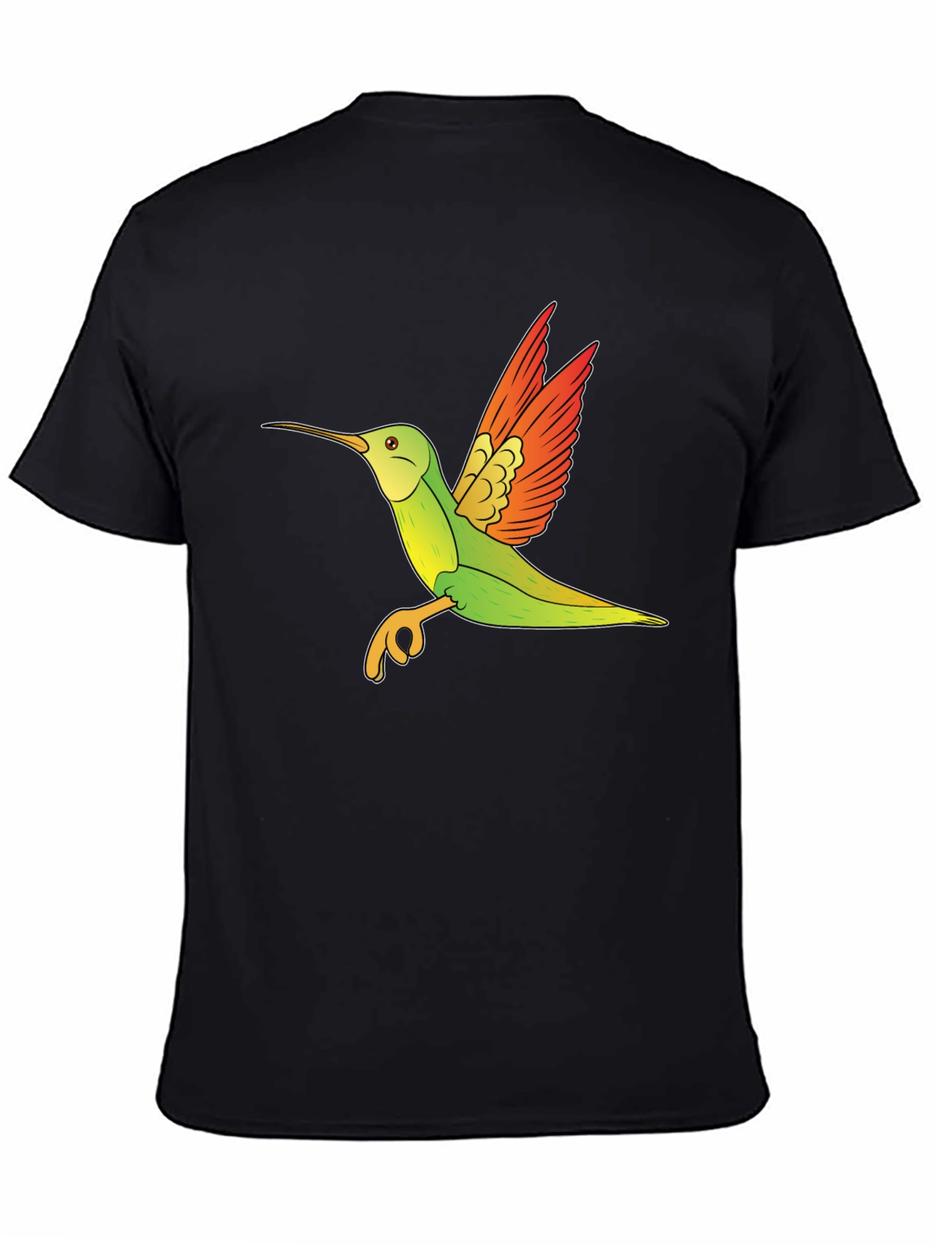 Hummingbird Graphic Tee - Black Cotton Blend