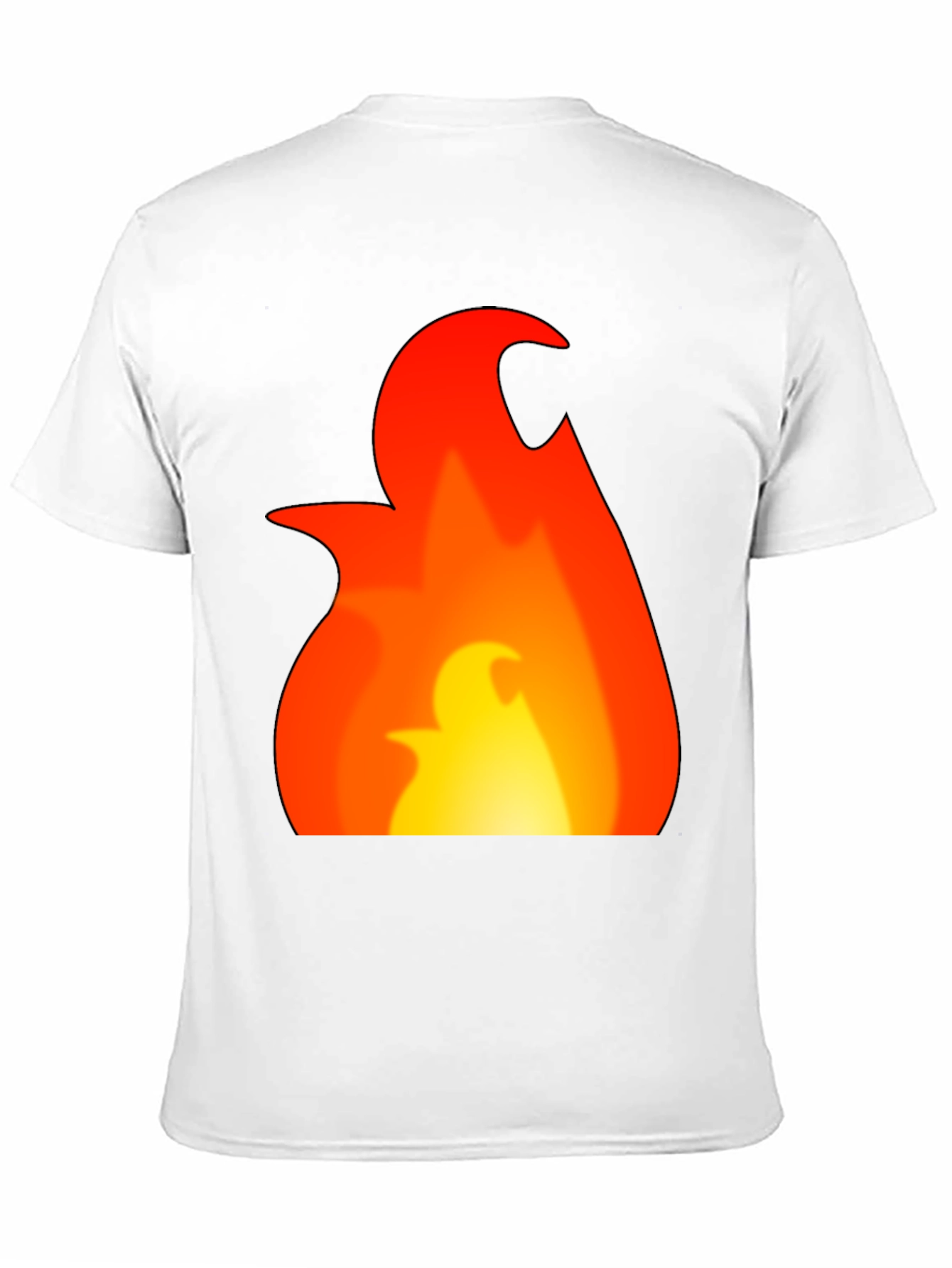 Flame Graphic Tee - Bold Black T-Shirt