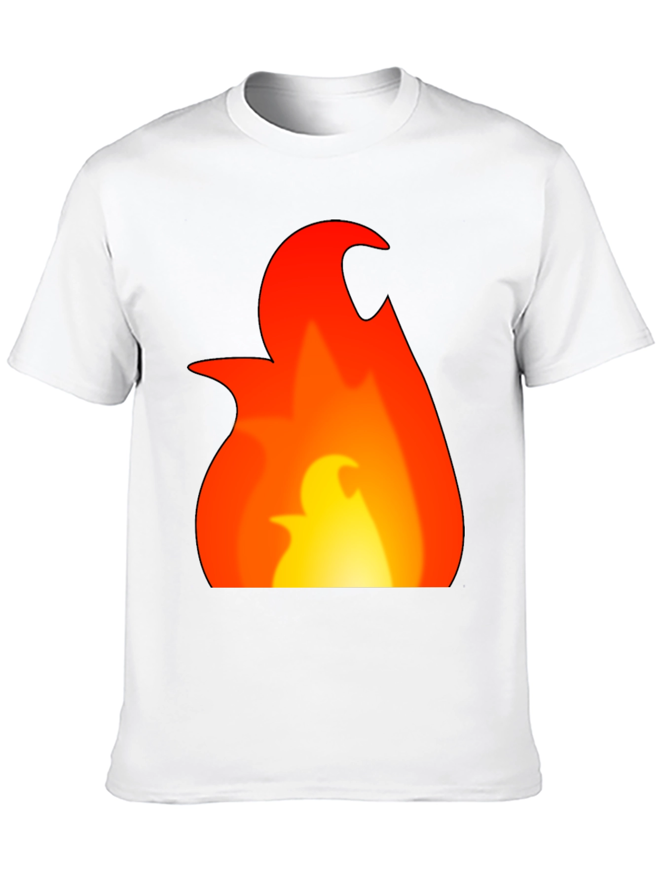 Flame Graphic Tee - Bold Black T-Shirt
