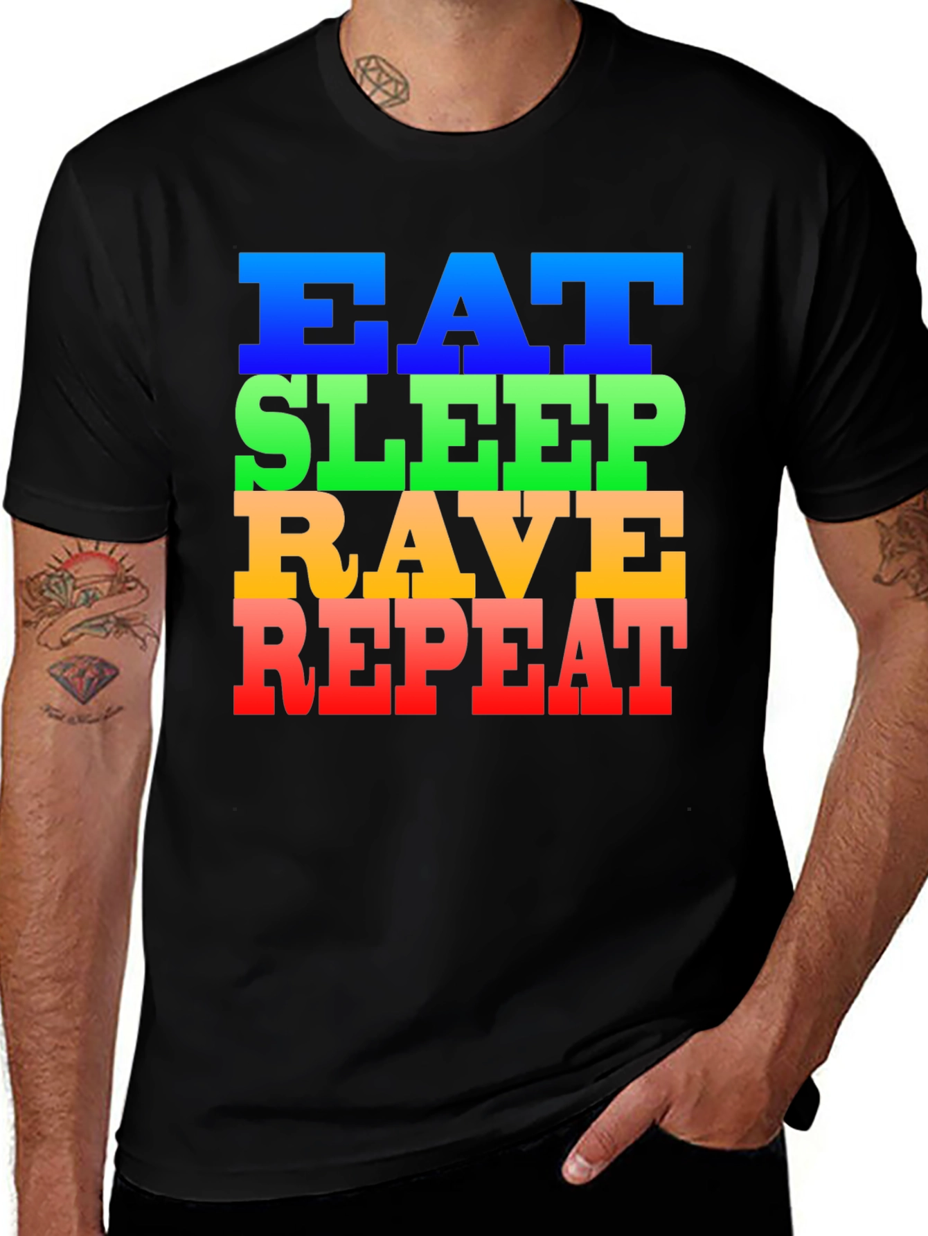 Eat Sleep Rave Repeat Graphic Tee