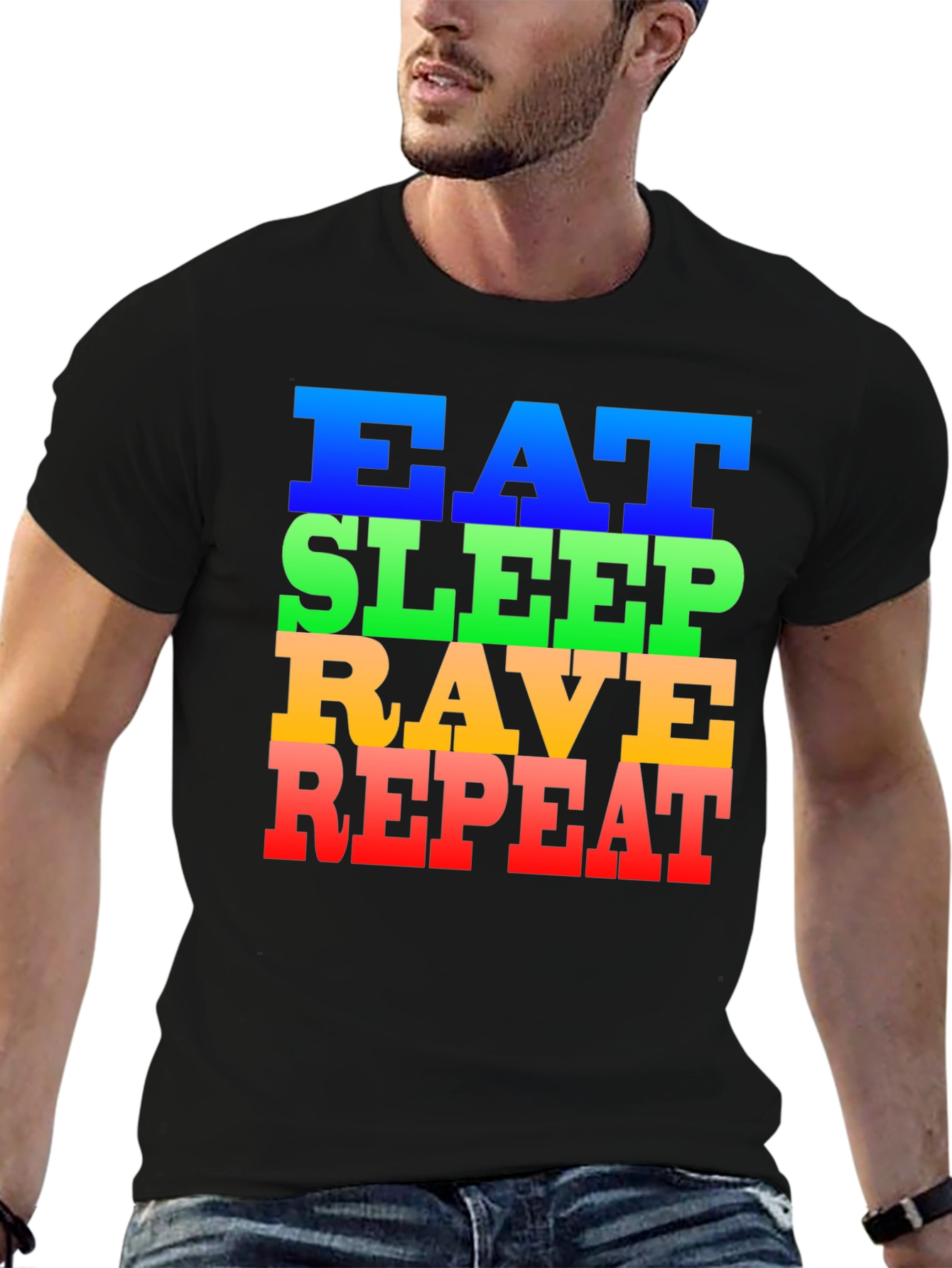 Eat Sleep Rave Repeat Graphic Tee