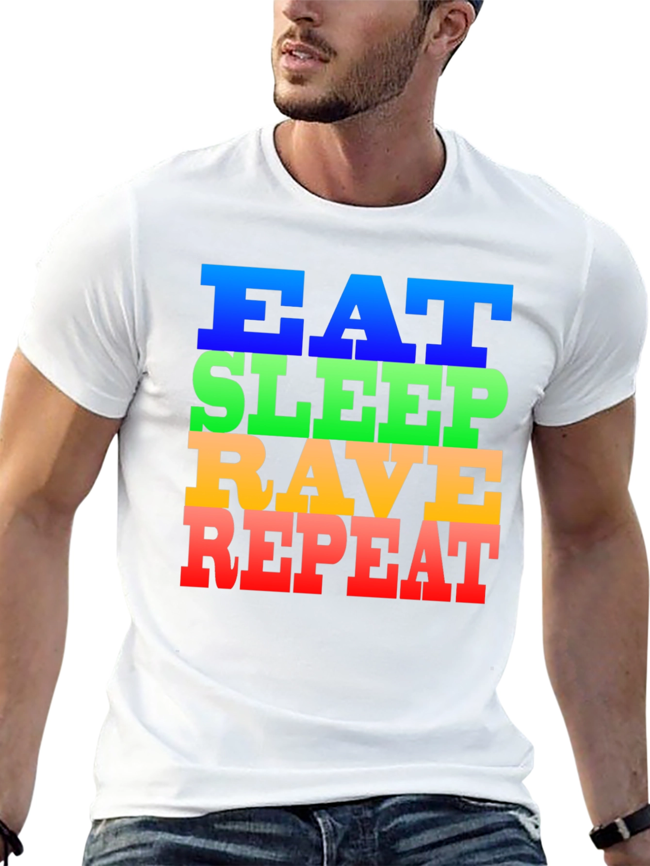 Eat Sleep Rave Repeat Graphic Tee