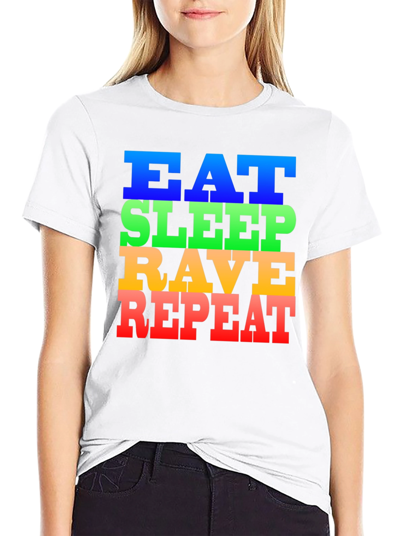 Eat Sleep Rave Repeat Graphic Tee