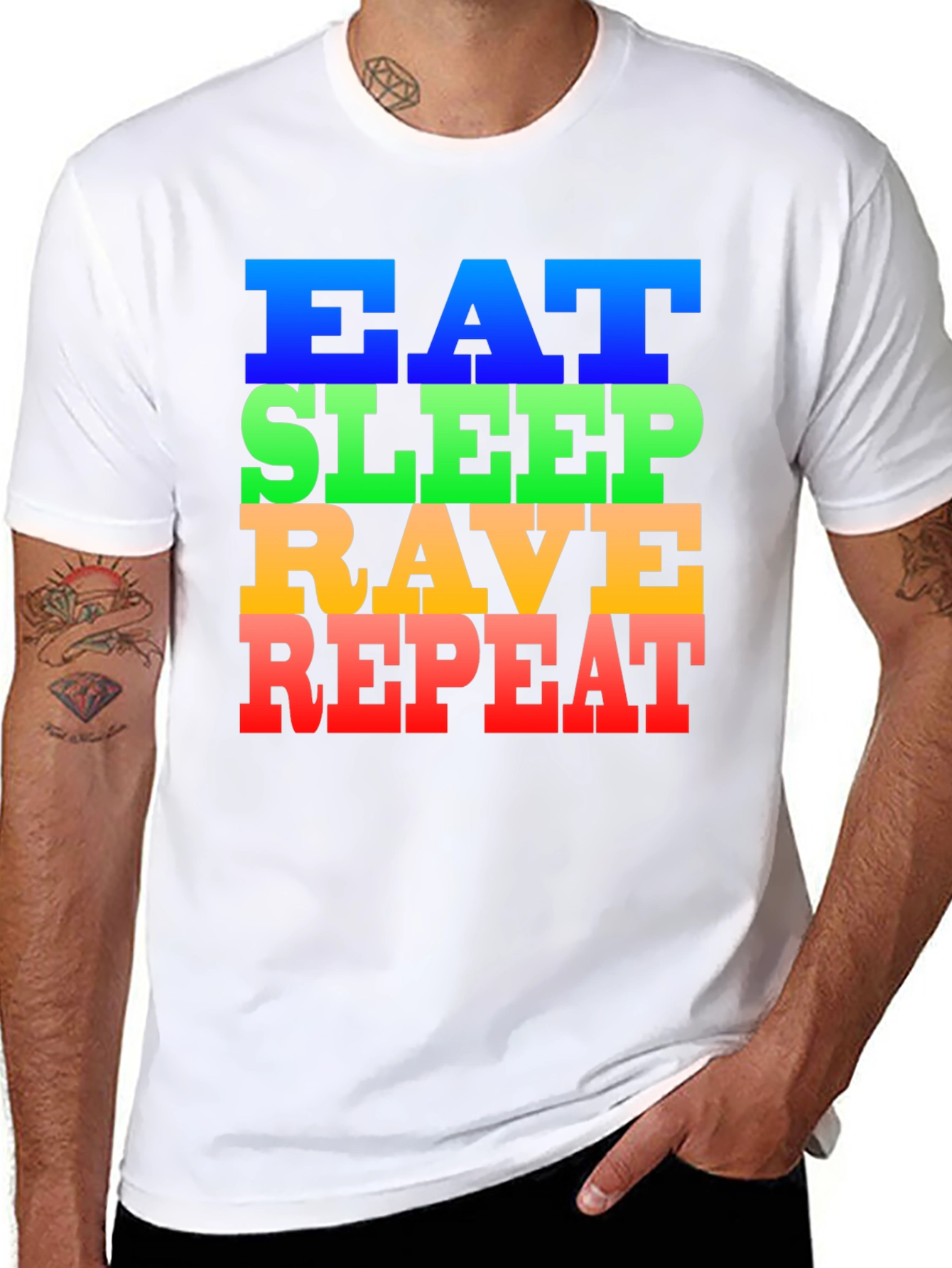 Eat Sleep Rave Repeat Graphic Tee
