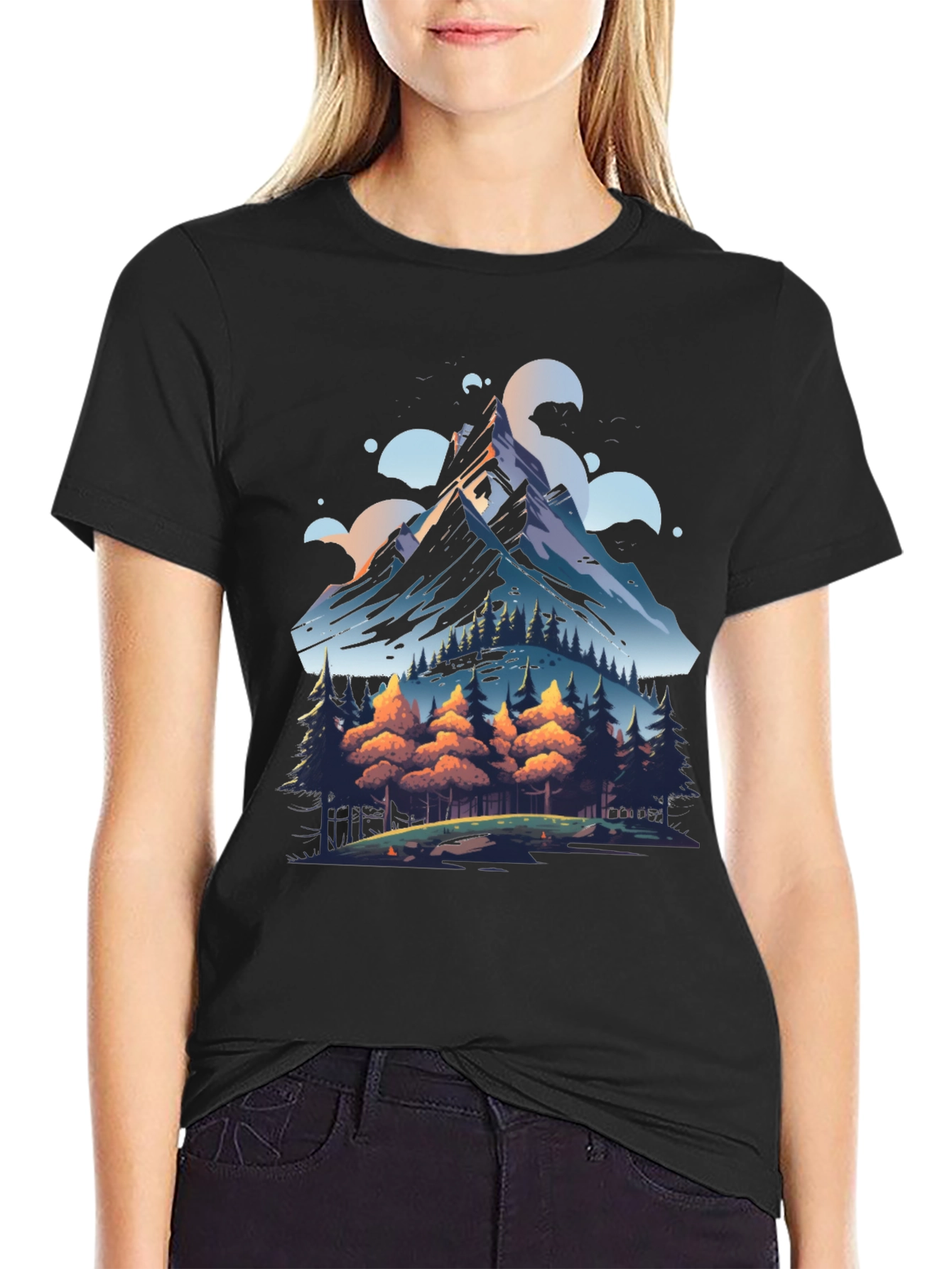 Mountain Forest Graphic Tee - Nature Lovers Shirt