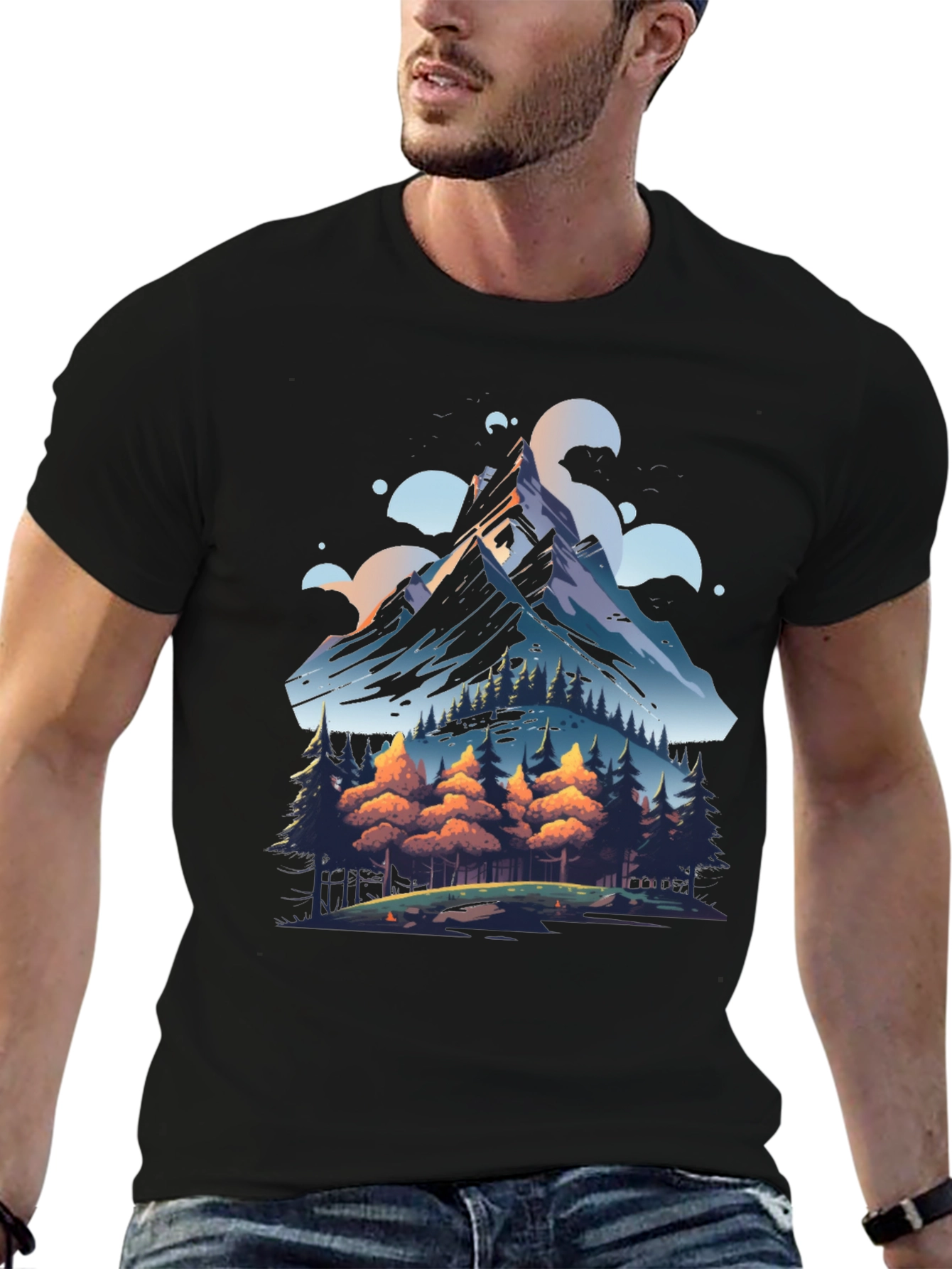 Mountain Forest Graphic Tee - Nature Lovers Shirt