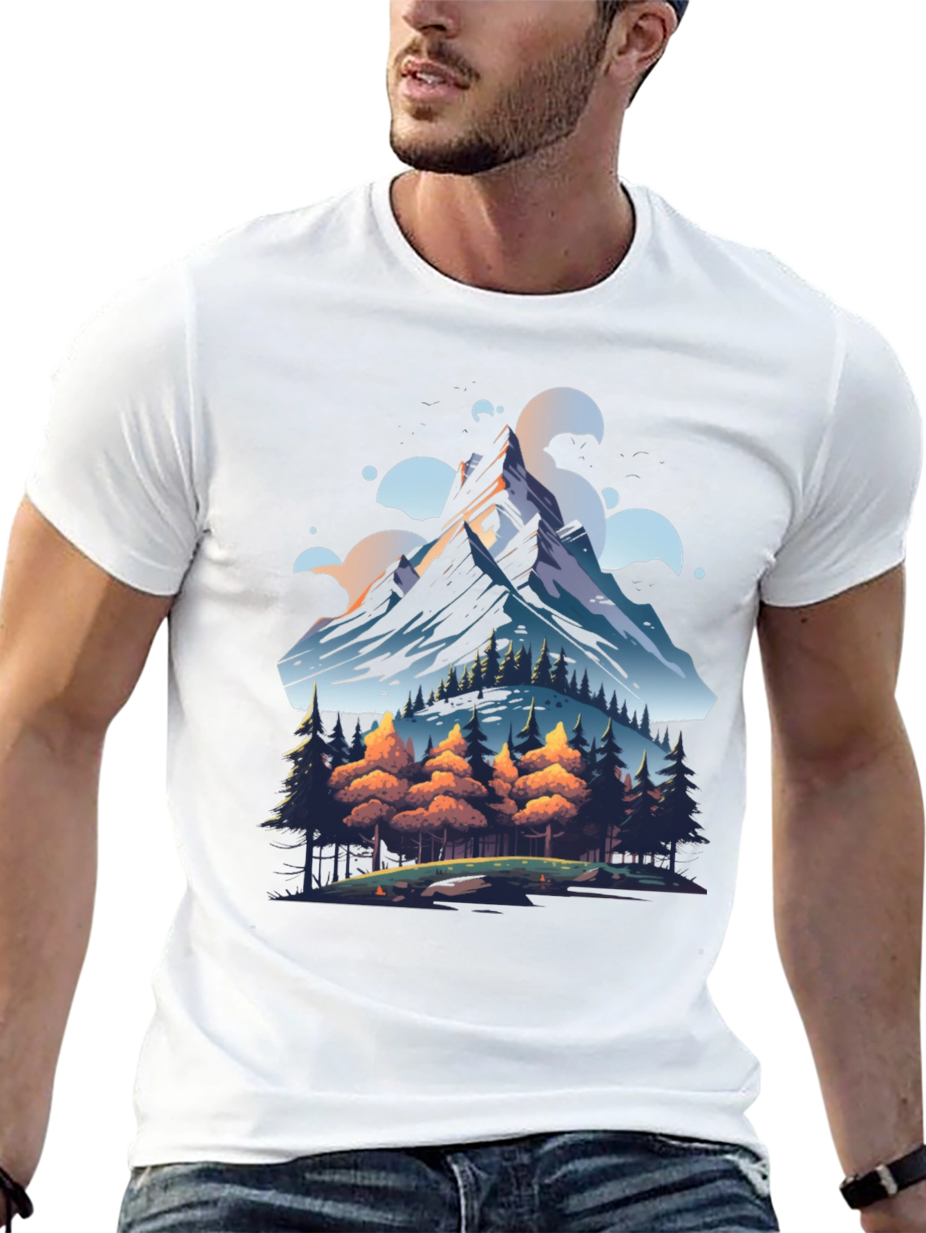 Mountain Forest Graphic Tee - Nature Lovers Shirt