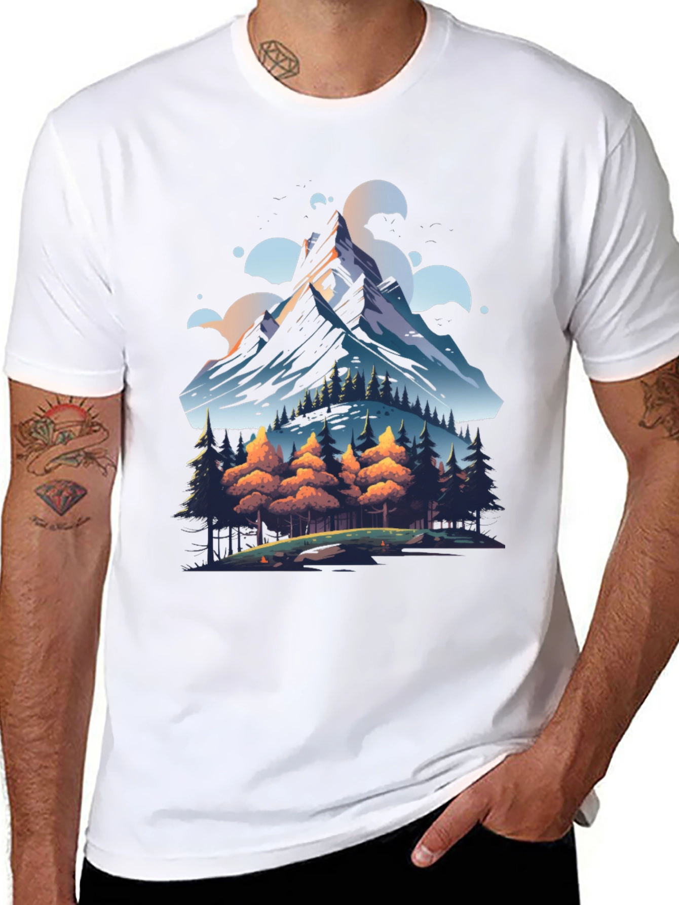 Mountain Forest Graphic Tee - Nature Lovers Shirt