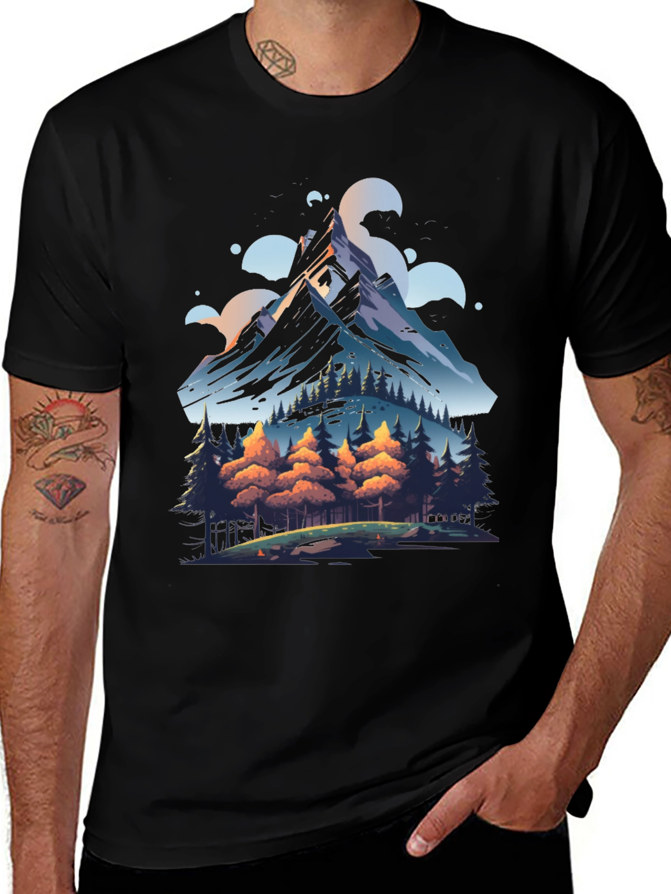 Mountain Forest Graphic Tee - Nature Lovers Shirt