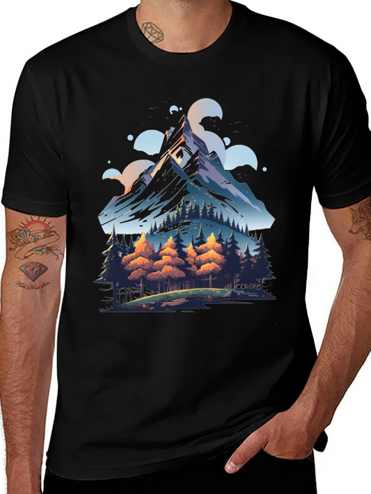 Mountain Forest Graphic Tee - Nature Lovers Shirt