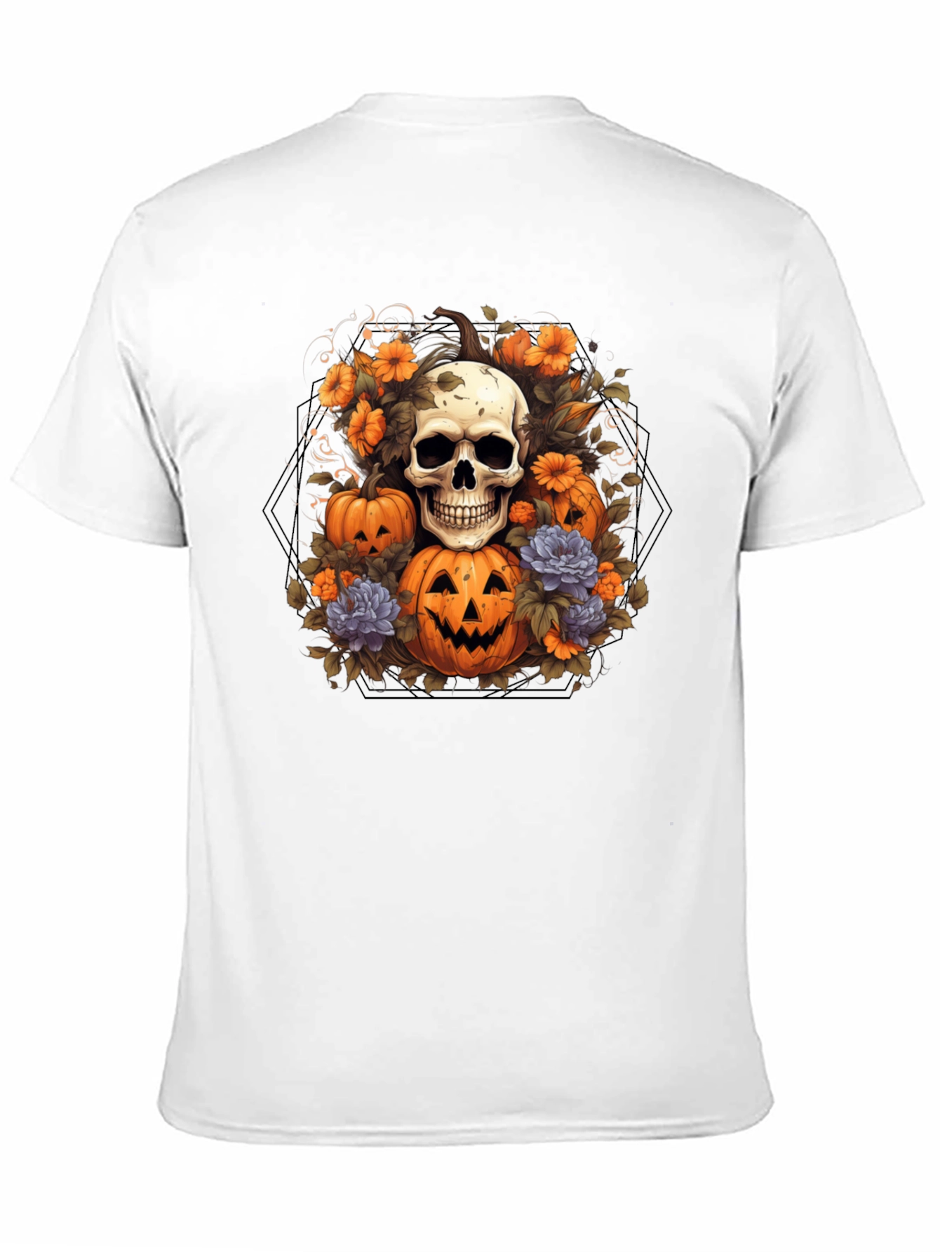 Halloween Skull & Pumpkin T-Shirt