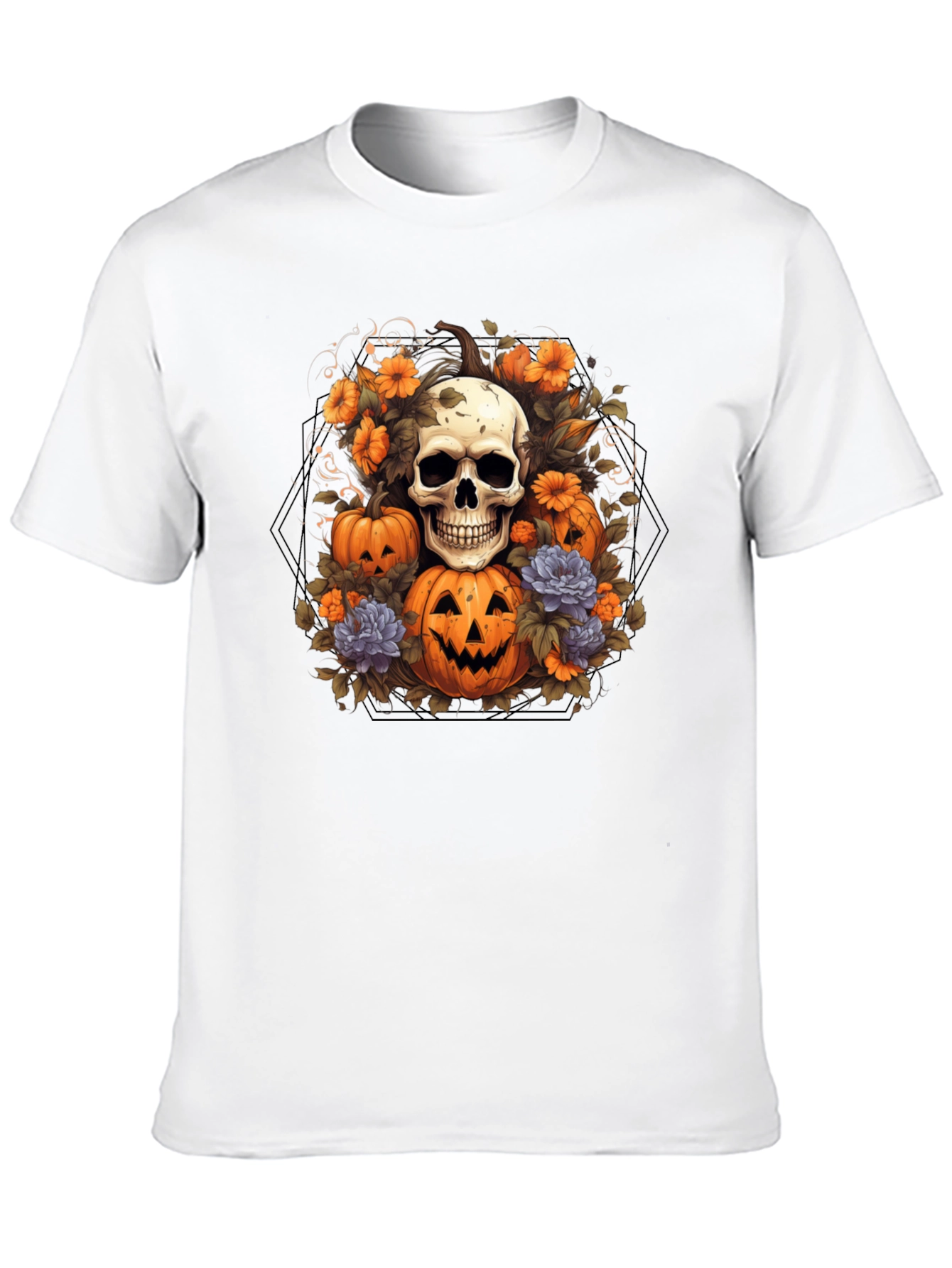 Halloween Skull & Pumpkin T-Shirt
