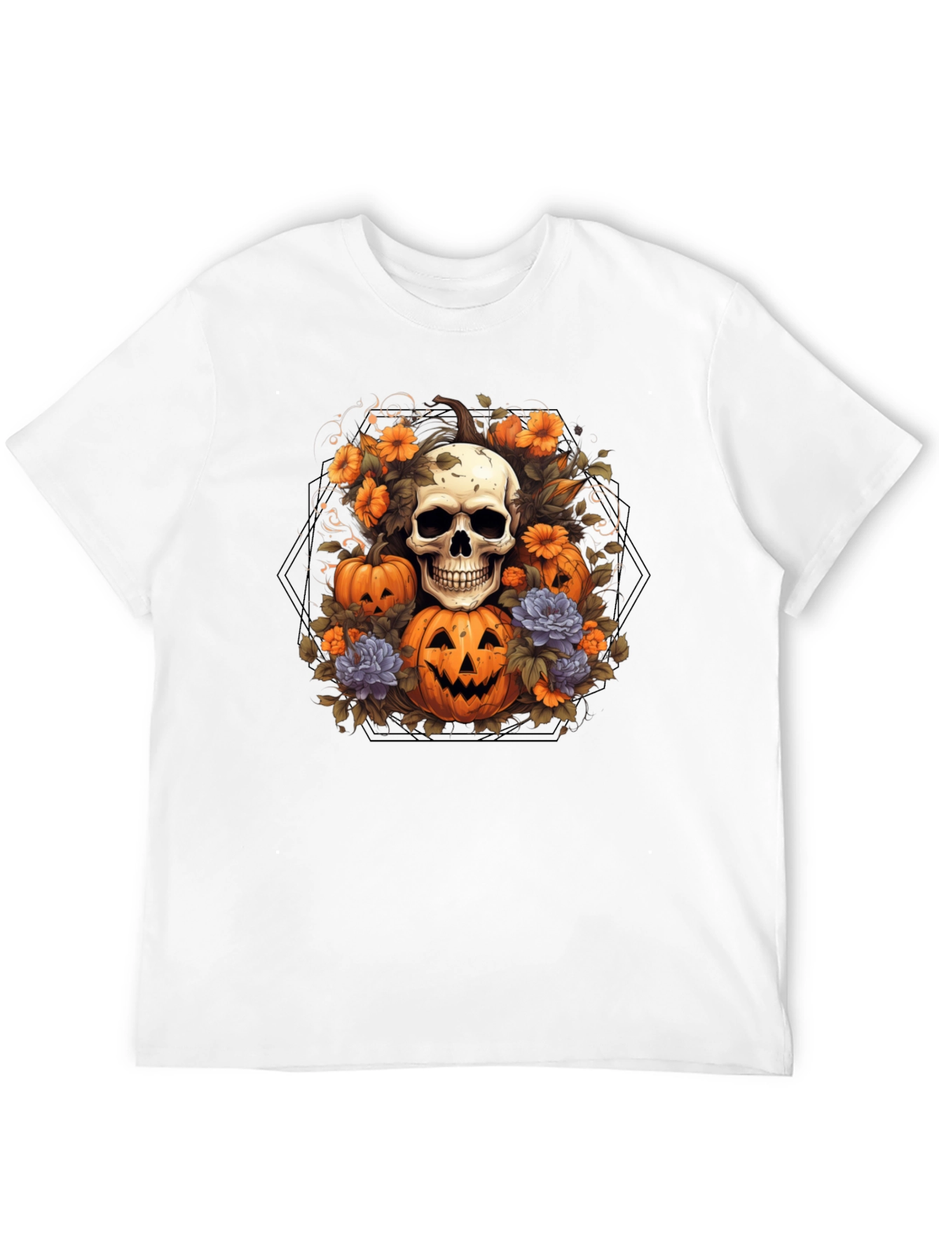 Halloween Skull & Pumpkin T-Shirt