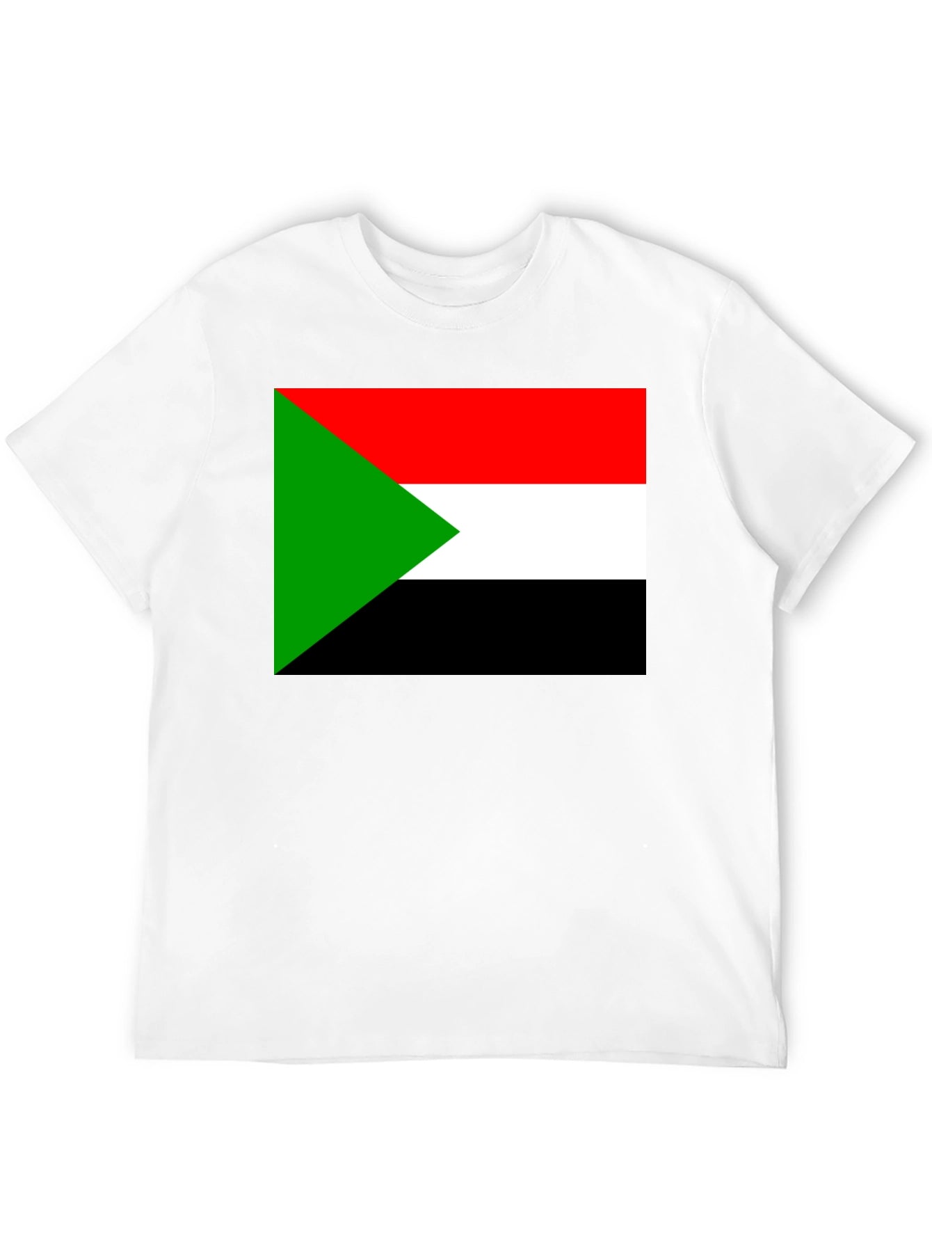 Sudan Flag T-Shirt - Black Cotton Tee