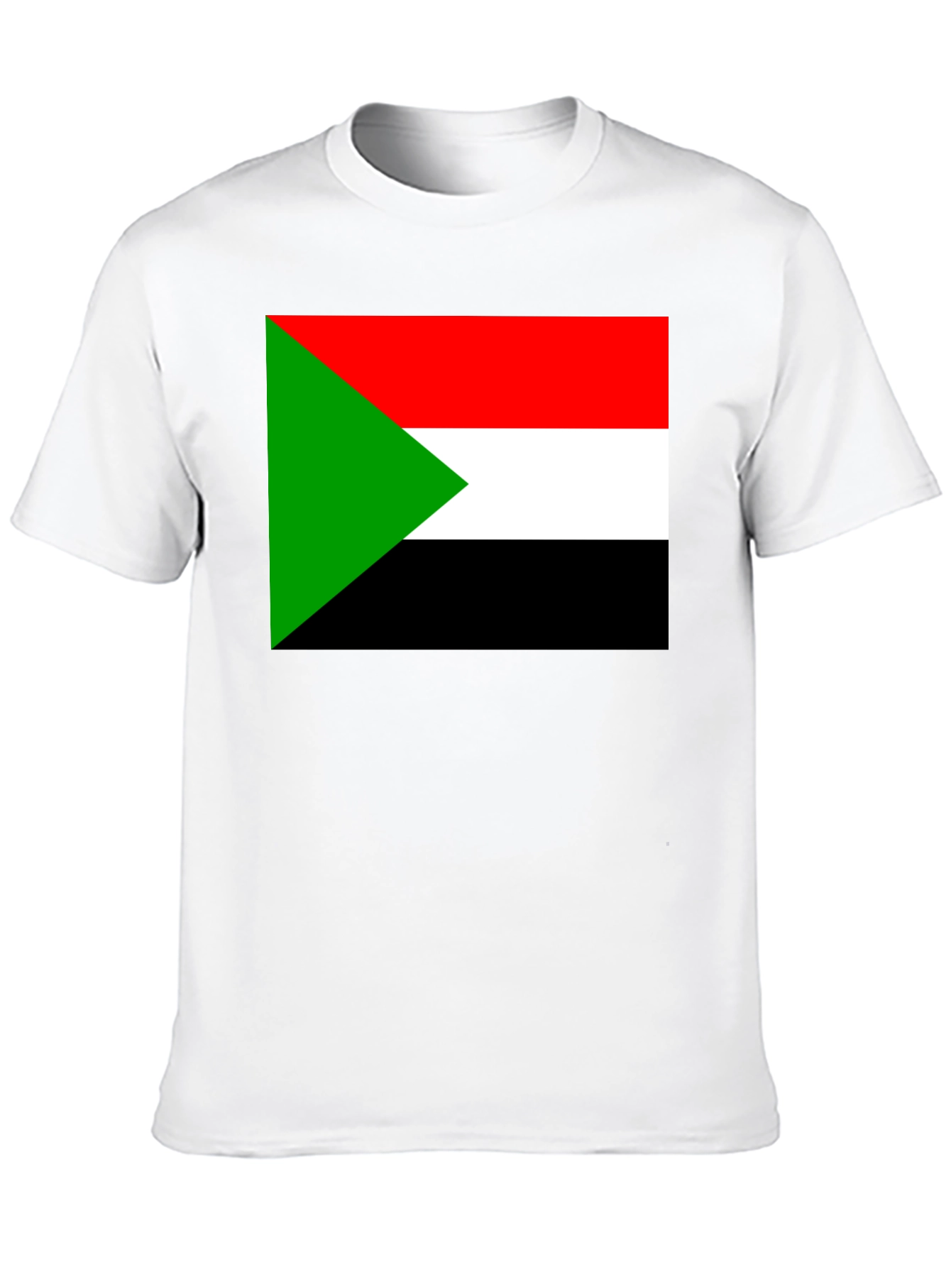 Sudan Flag T-Shirt - Black Cotton Tee