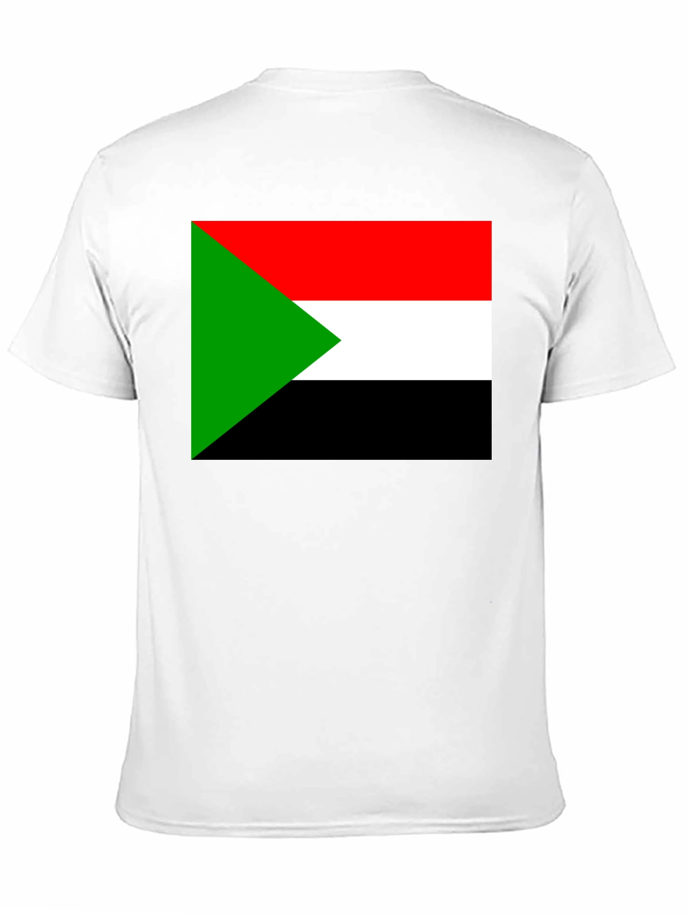 Sudan Flag T-Shirt - Black Cotton Tee
