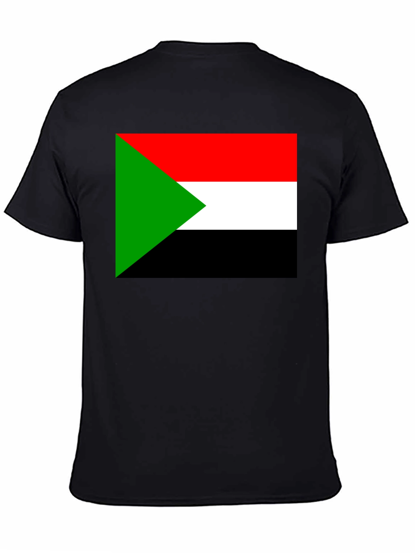 Sudan Flag T-Shirt - Black Cotton Tee