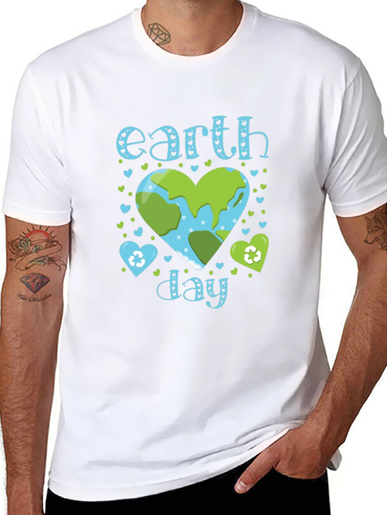 Earth Day T-Shirt Planet Heart Design