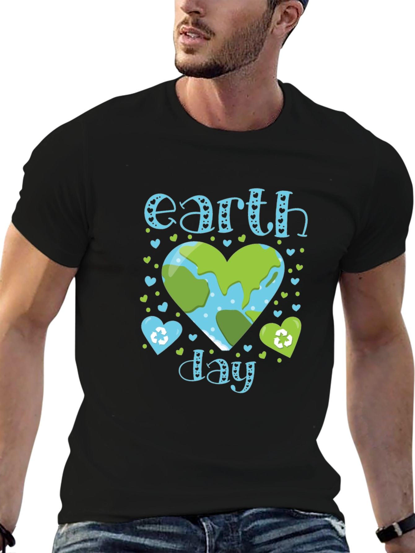 Earth Day T-Shirt Planet Heart Design