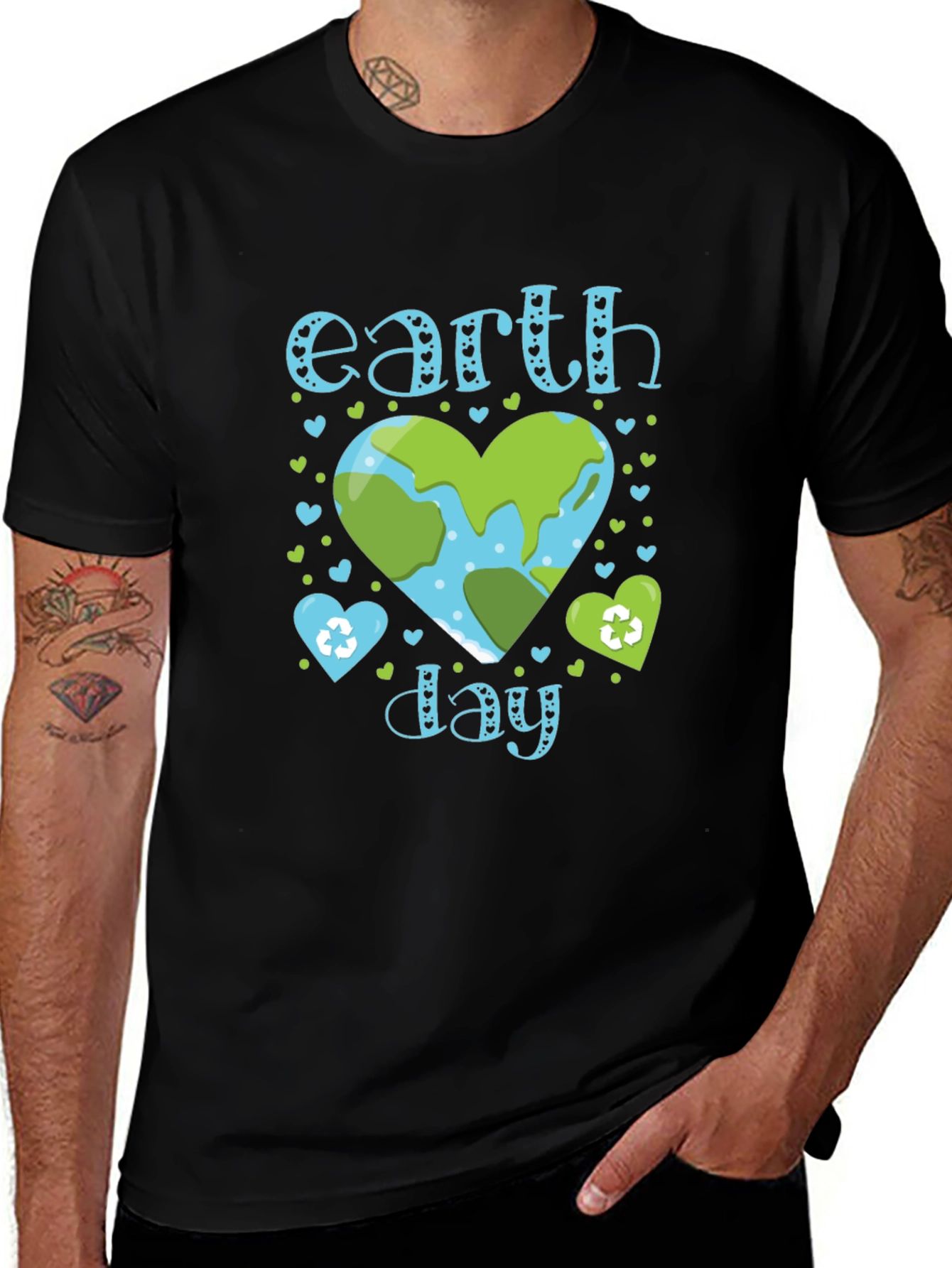 Earth Day T-Shirt Planet Heart Design