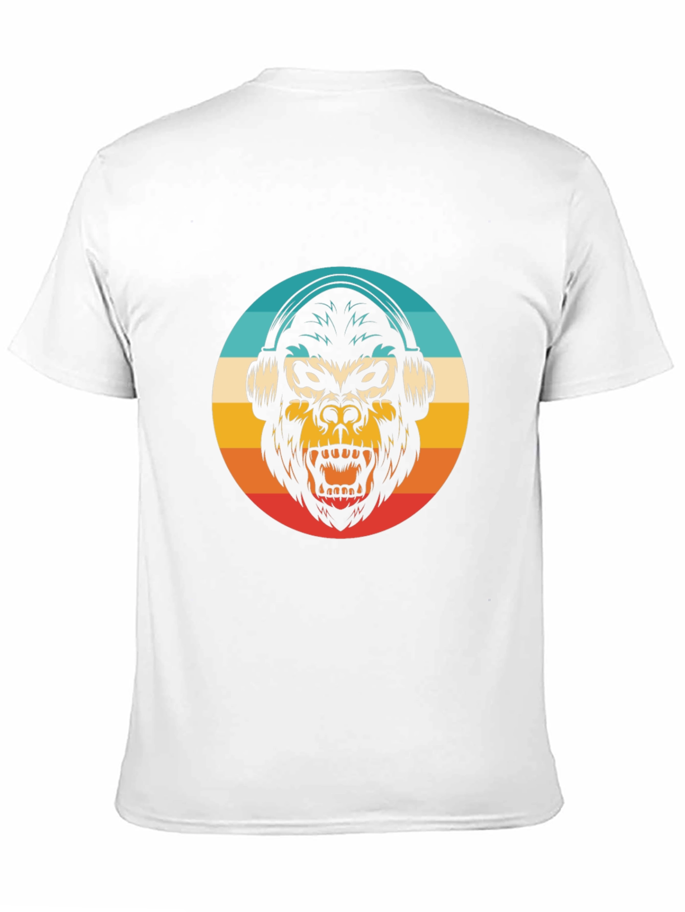 Retro Gorilla Headphone T-Shirt