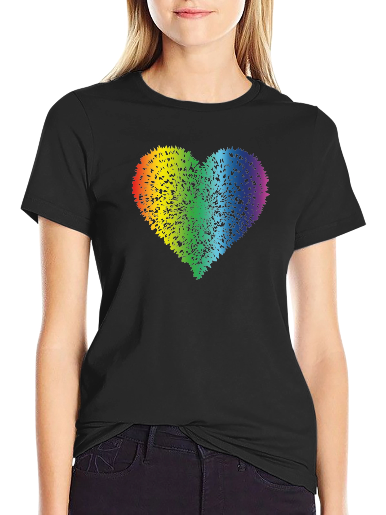 Rainbow Heart Graphic Tee - Prideful Style