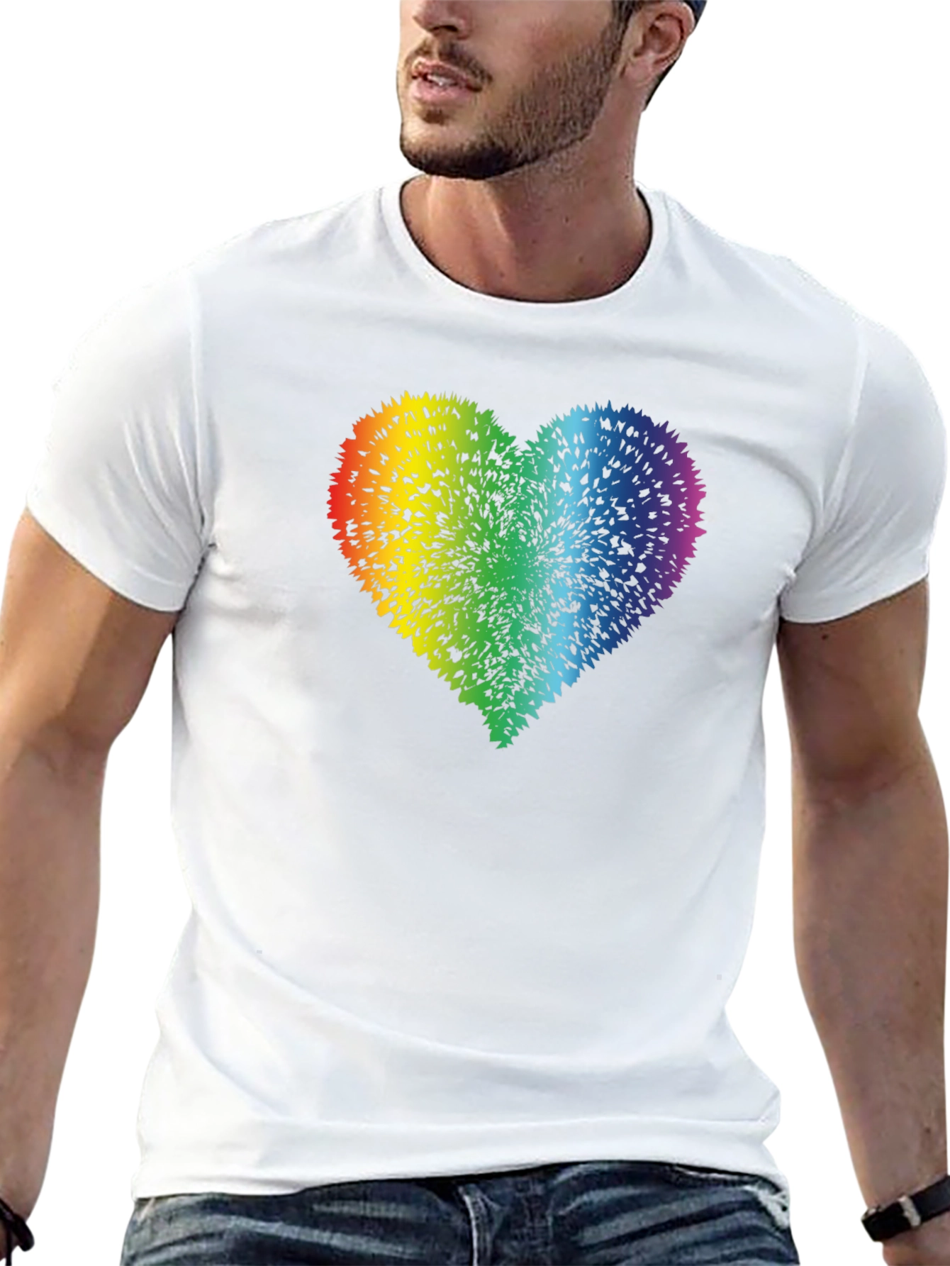 Rainbow Heart Graphic Tee - Prideful Style