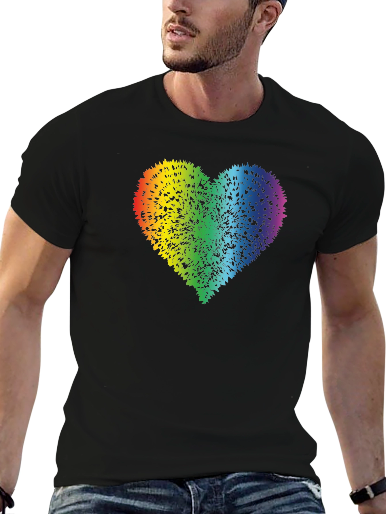 Rainbow Heart Graphic Tee - Prideful Style