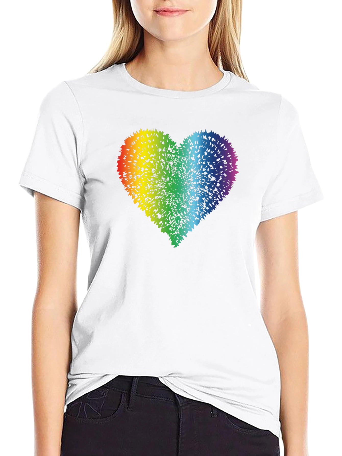Rainbow Heart Graphic Tee - Prideful Style