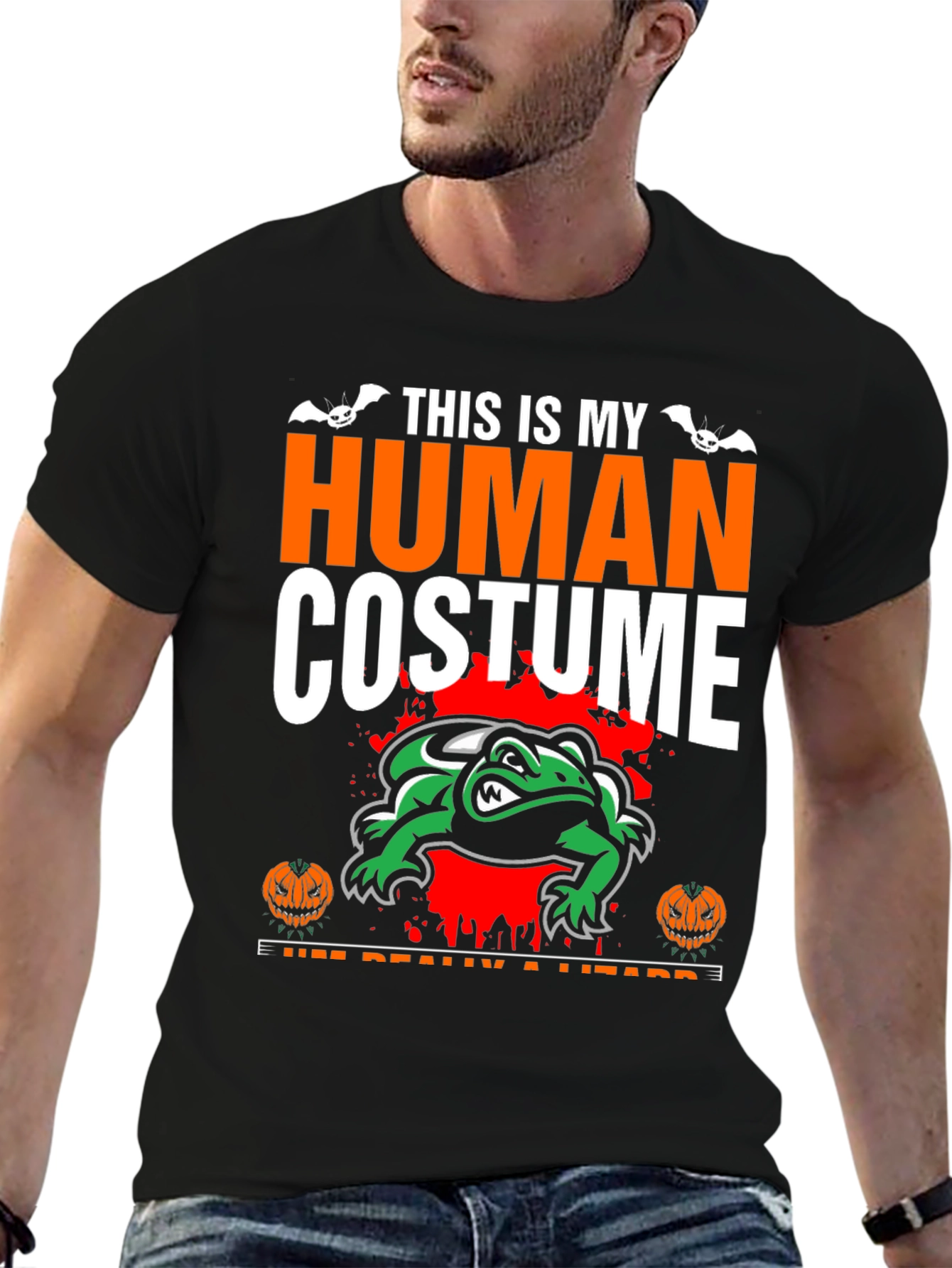 Funny Lizard Costume T-Shirt: Halloween Party Tee