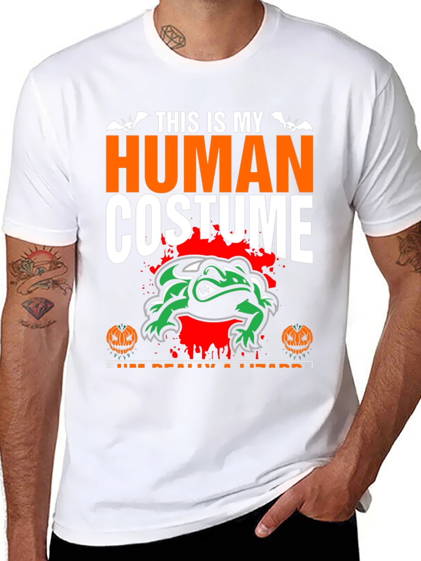 Funny Lizard Costume T-Shirt: Halloween Party Tee