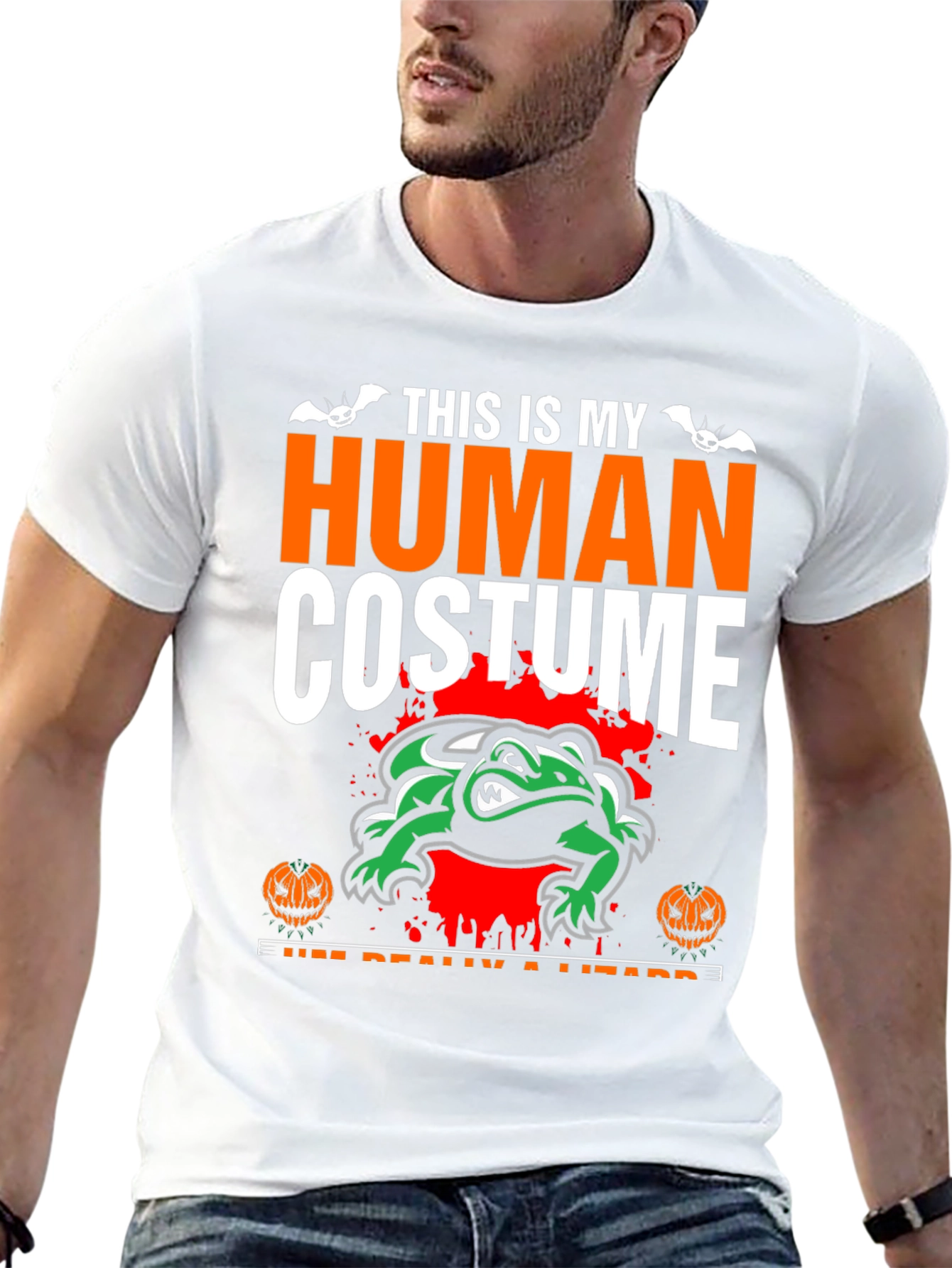 Funny Lizard Costume T-Shirt: Halloween Party Tee