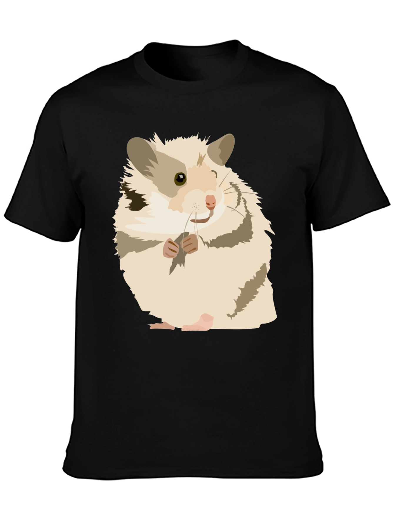 Hamster Graphic Tee - Adorable Black T-Shirt