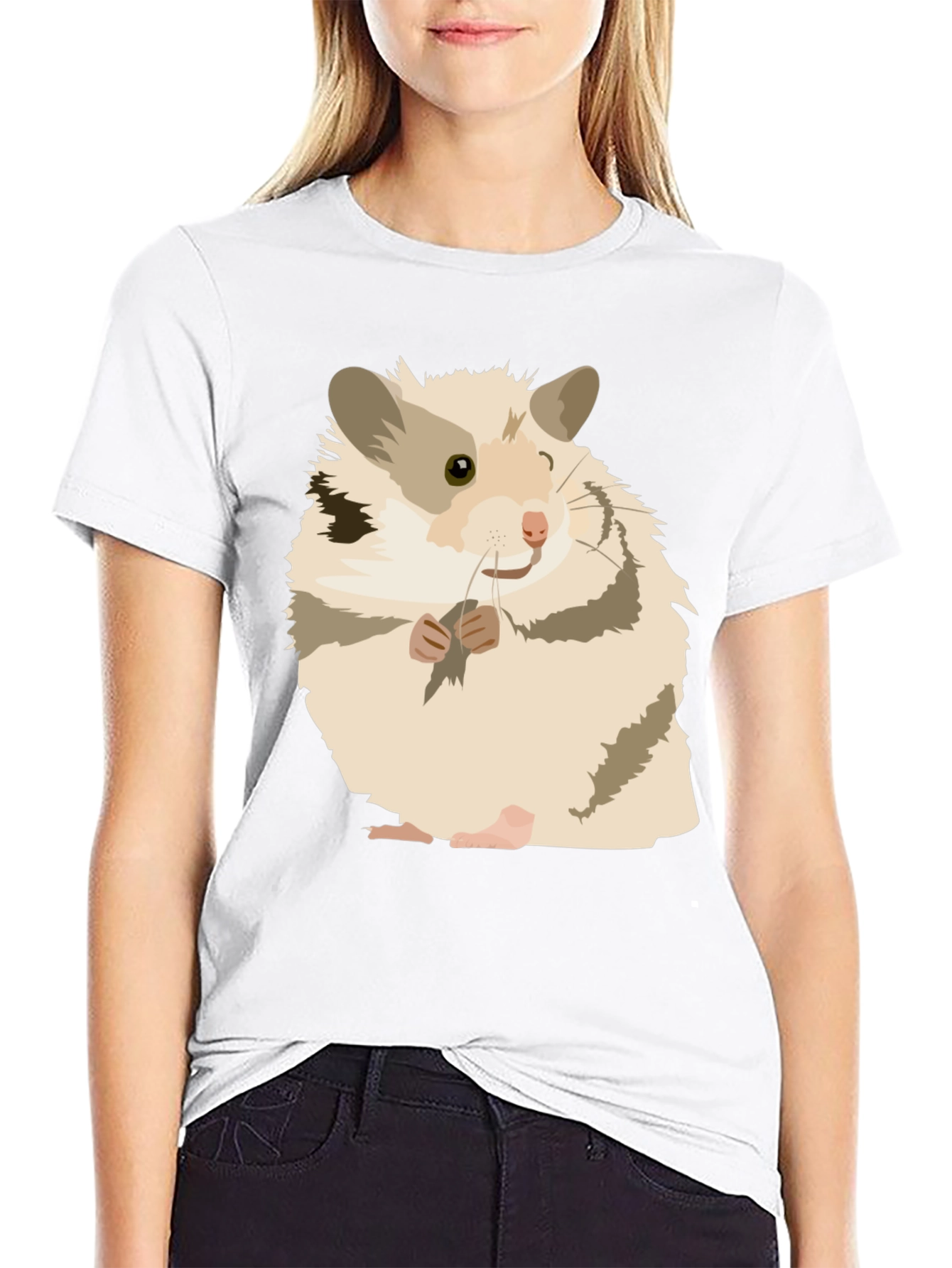 Hamster Graphic Tee - Adorable Black T-Shirt