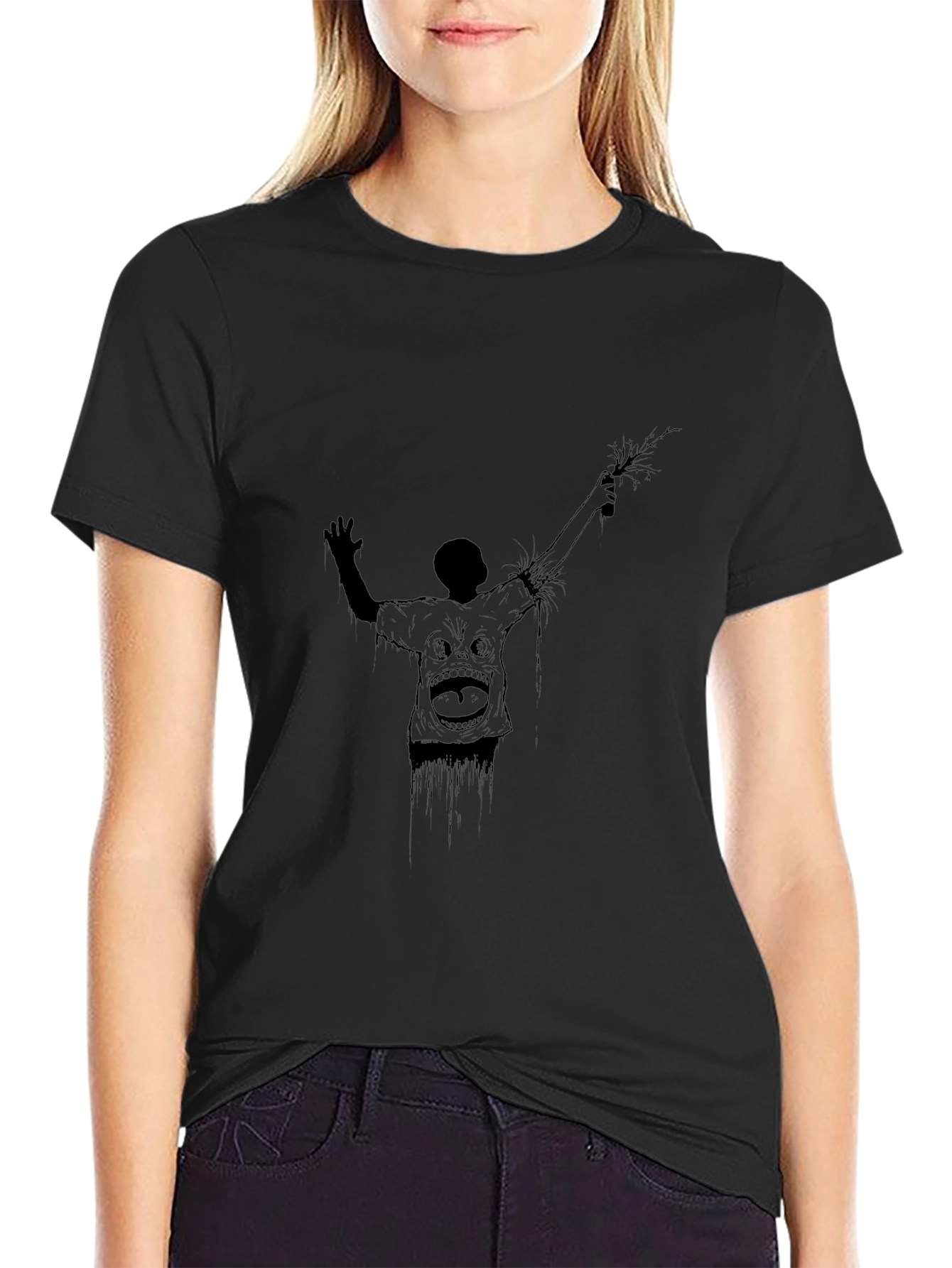 Zombie Graphic Black T-Shirt