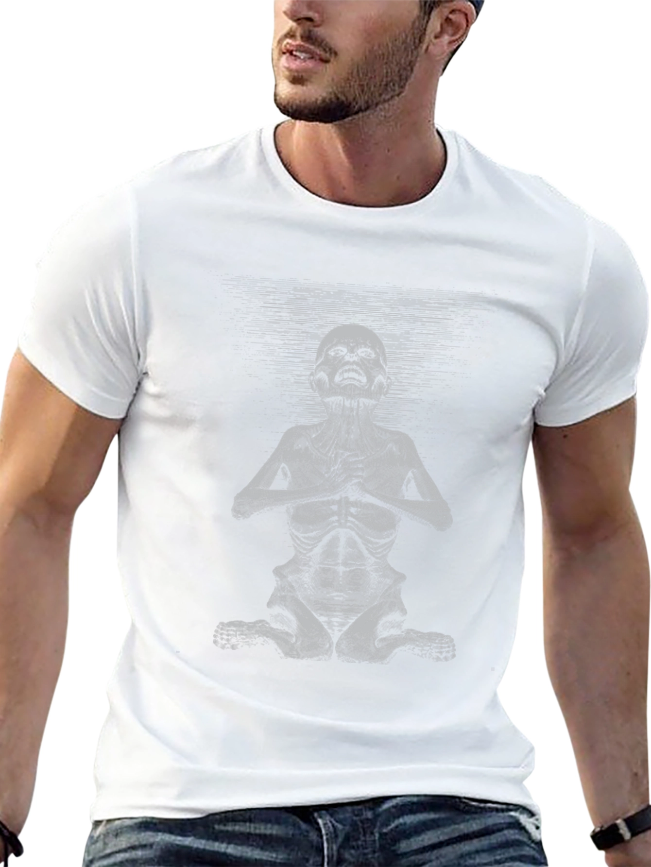 Meditating Skeleton Graphic Tee - Unisex Black T-Shirt