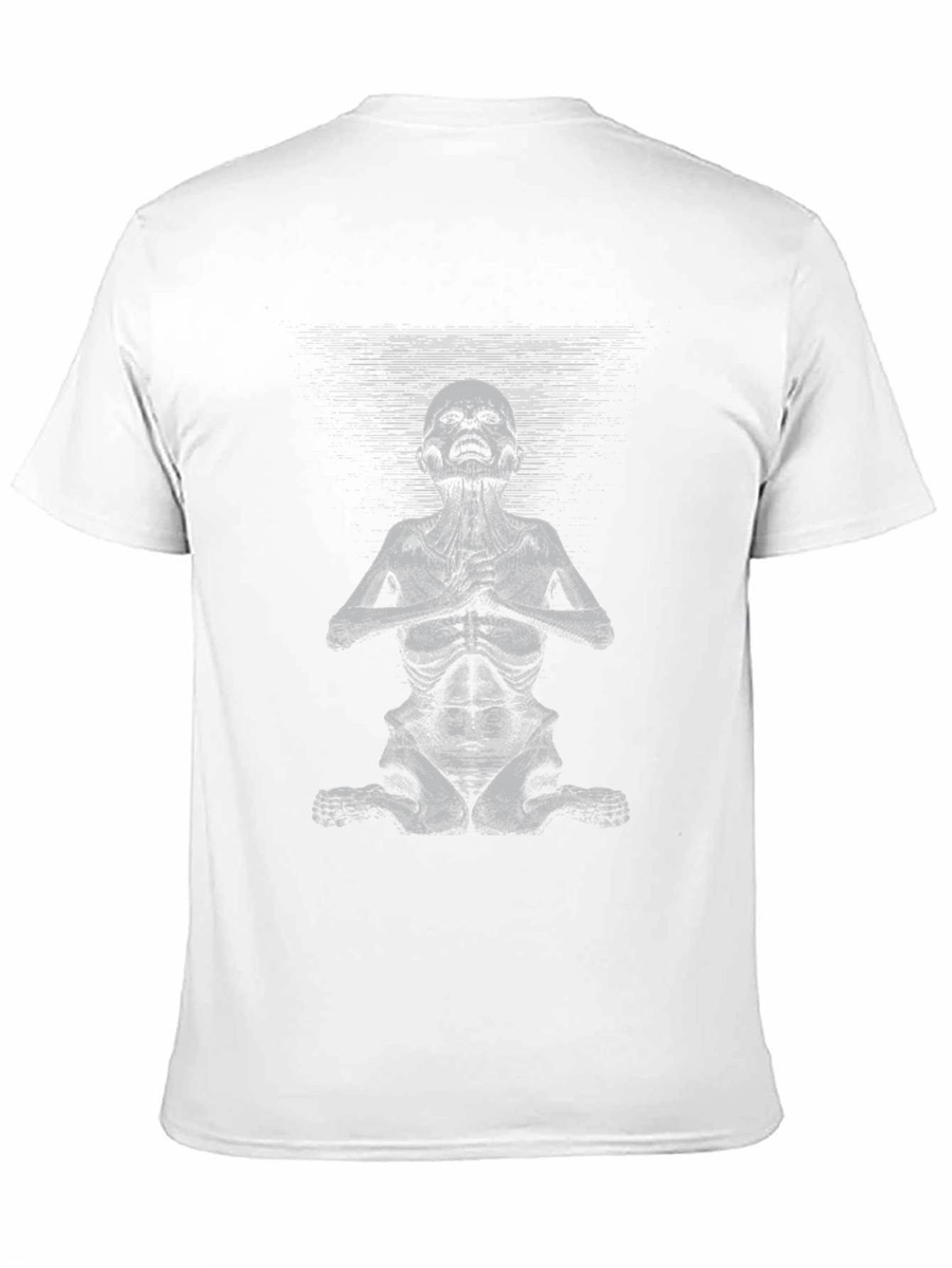 Meditating Skeleton Graphic Tee - Unisex Black T-Shirt
