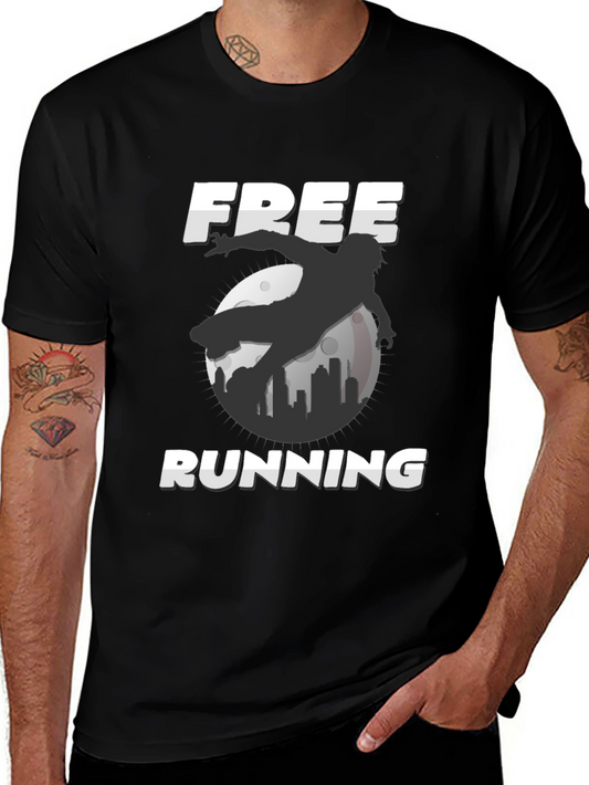Free Running Graphic Tee - Black Urban Style Shirt