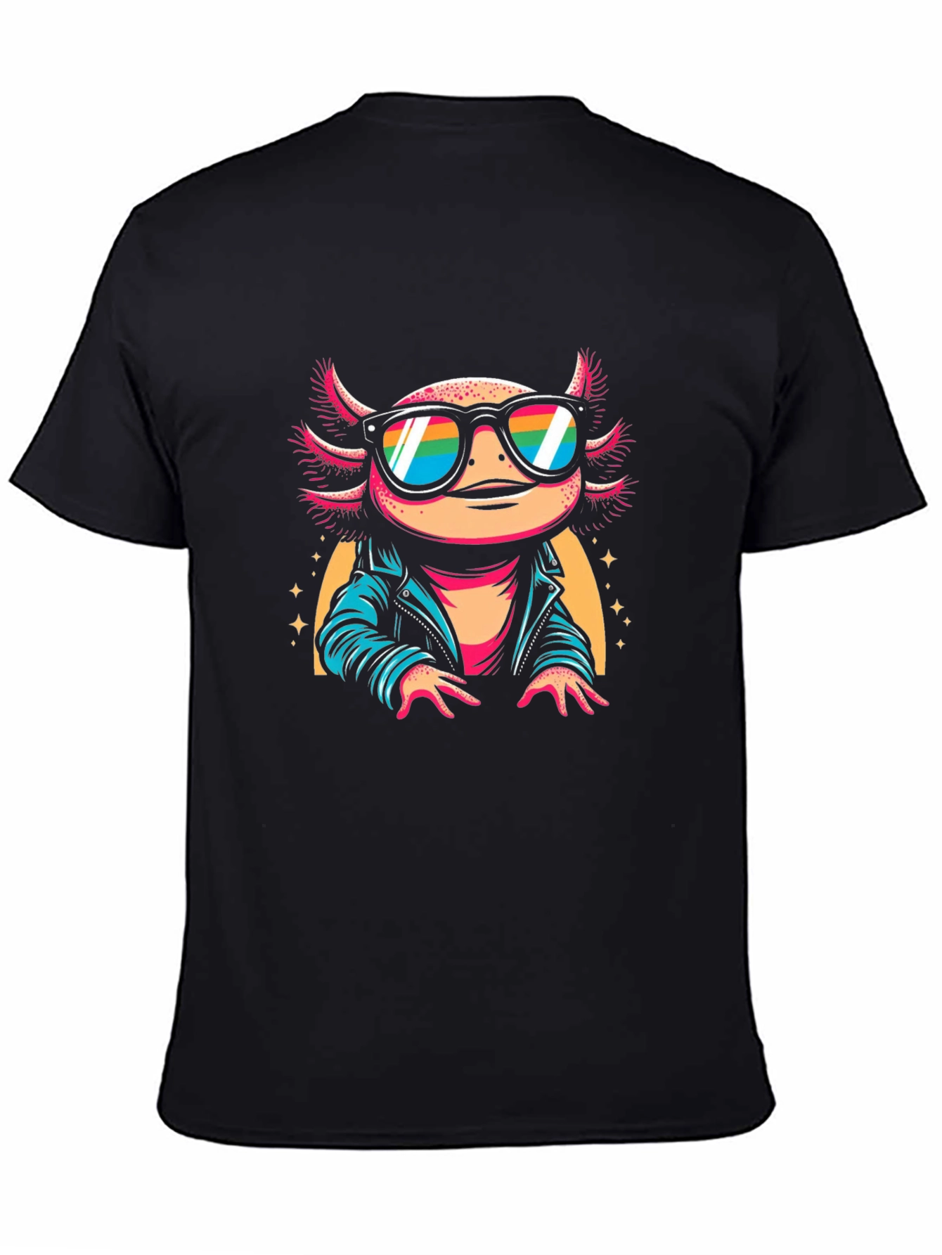 Cool Axolotl T-Shirt - Rainbow Sunglasses