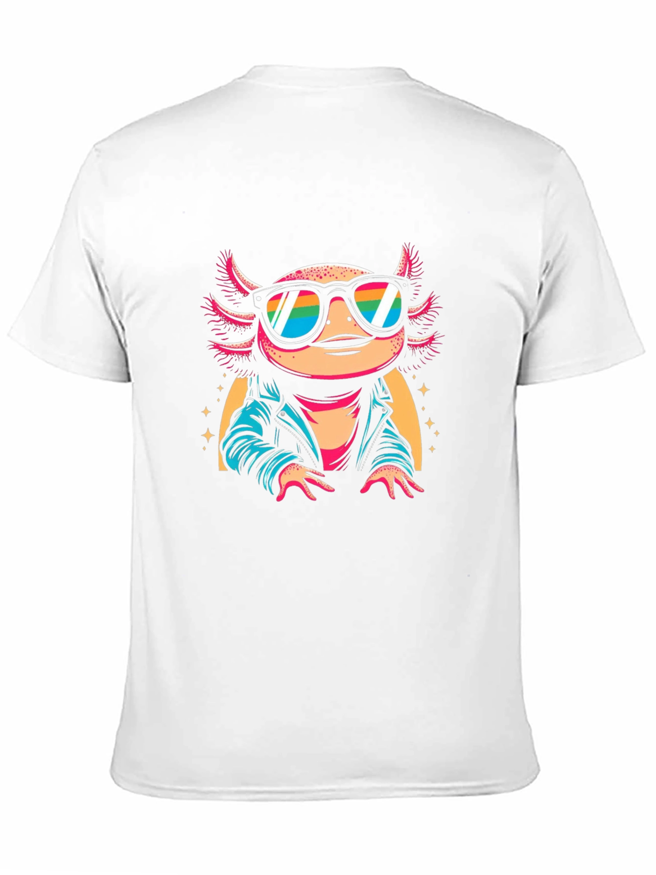 Cool Axolotl T-Shirt - Rainbow Sunglasses